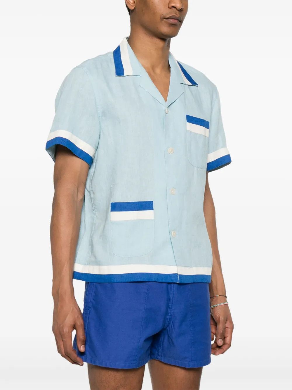 Bode o1mle0226 Seedling Stripe Shirt in Blue Size US XL / EU 56 / 4 - 3 Thumbnail