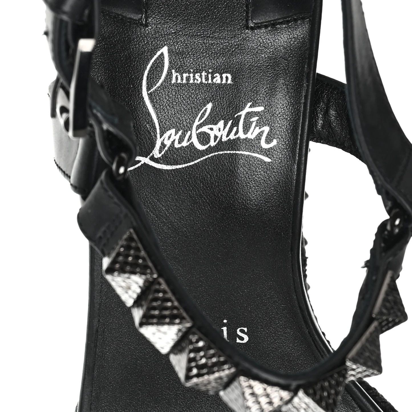 Christian Louboutin os11x0526 Pyraclou 110mm Nappa Leather Wedges Sandals Size US 11 / IT 41 - 6 Thumbnail