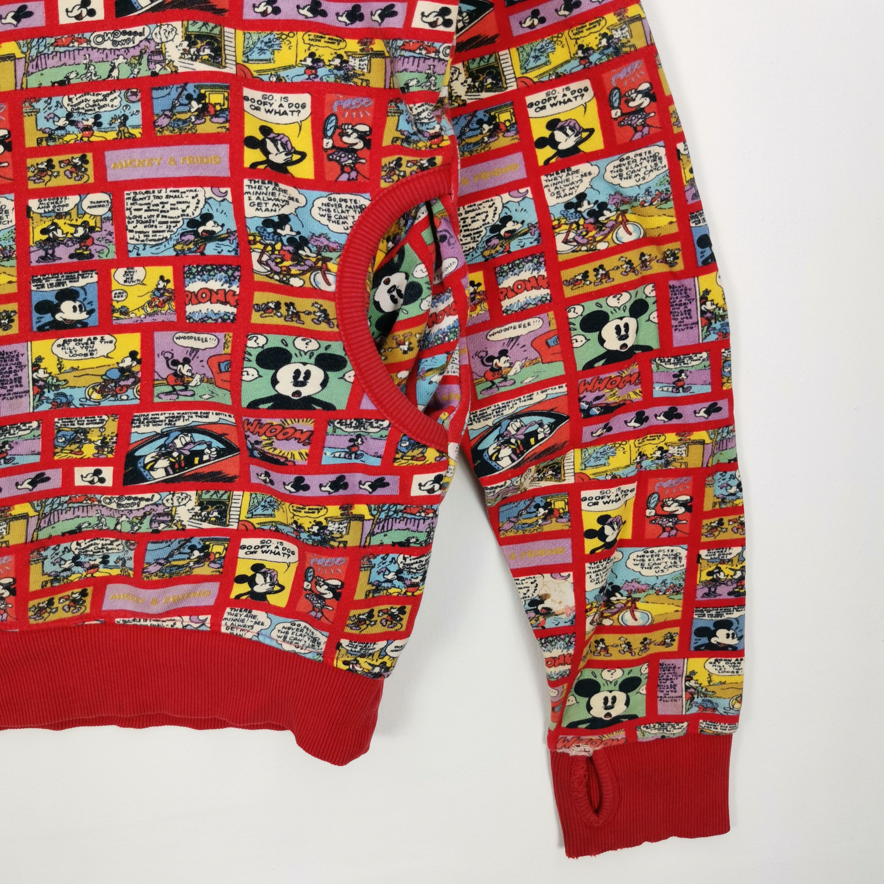 Cartoon Network × Mickey Mouse × Vintage Vintage Mickey Mouse Sweater Hoodie Over Print Sweatshirt Size US M / EU 48-50 / 2 - 5 Thumbnail