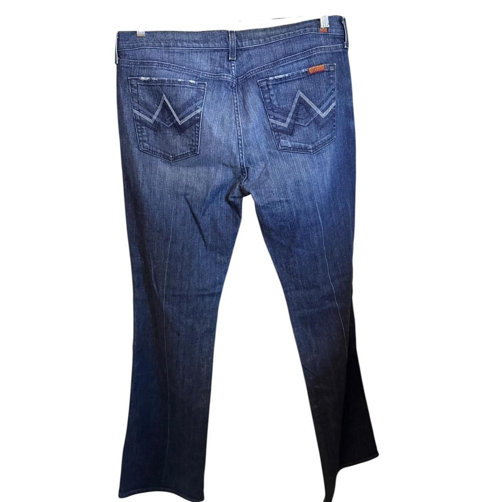 7 For All Mankind 7 For All Mankind Blue Straight Leg Jeans Size 38 Size 38" / US 16 / IT 52 - 2 Thumbnail