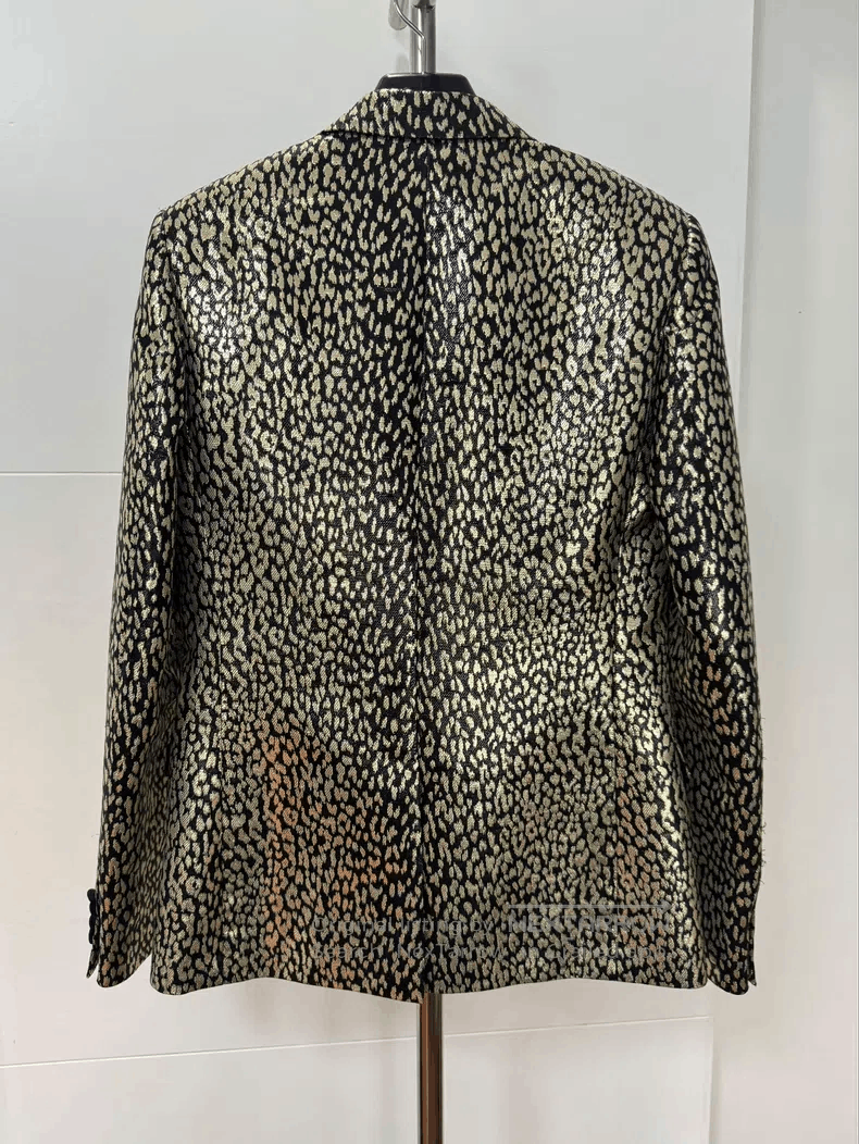 Saint Laurent Paris Saint Laurent Paris Black and Gold Leopard Print Suit Size US S / EU 44-46 / 1 - 2 Thumbnail