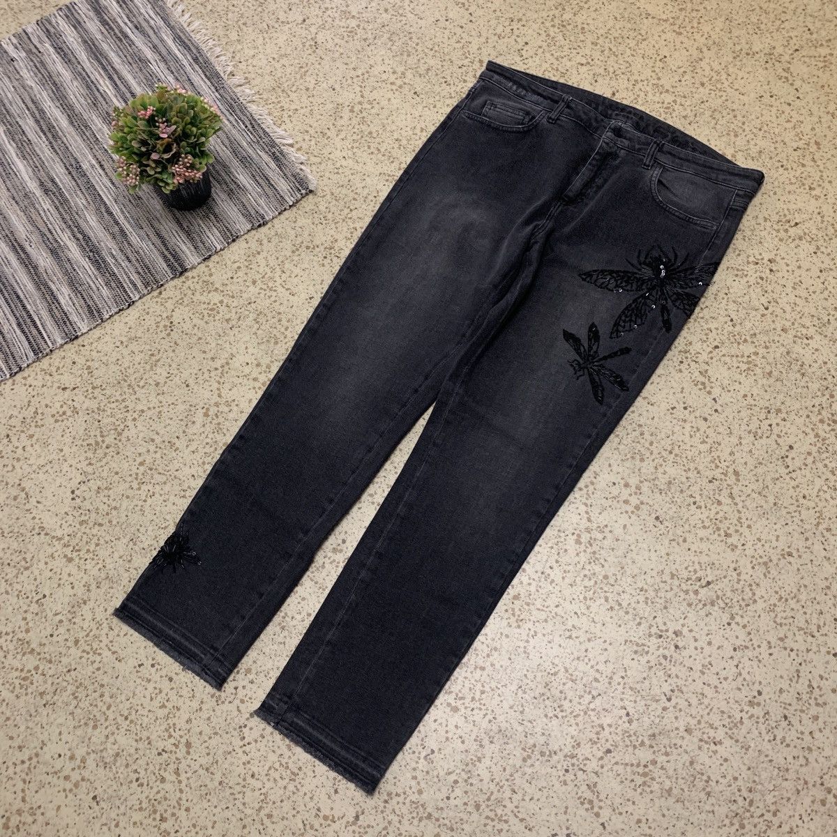 Escada Escada Very Rare Dragonfly Grey Washed Jeans NEW Size 25" / US 0 / IT 36 - 4 Thumbnail