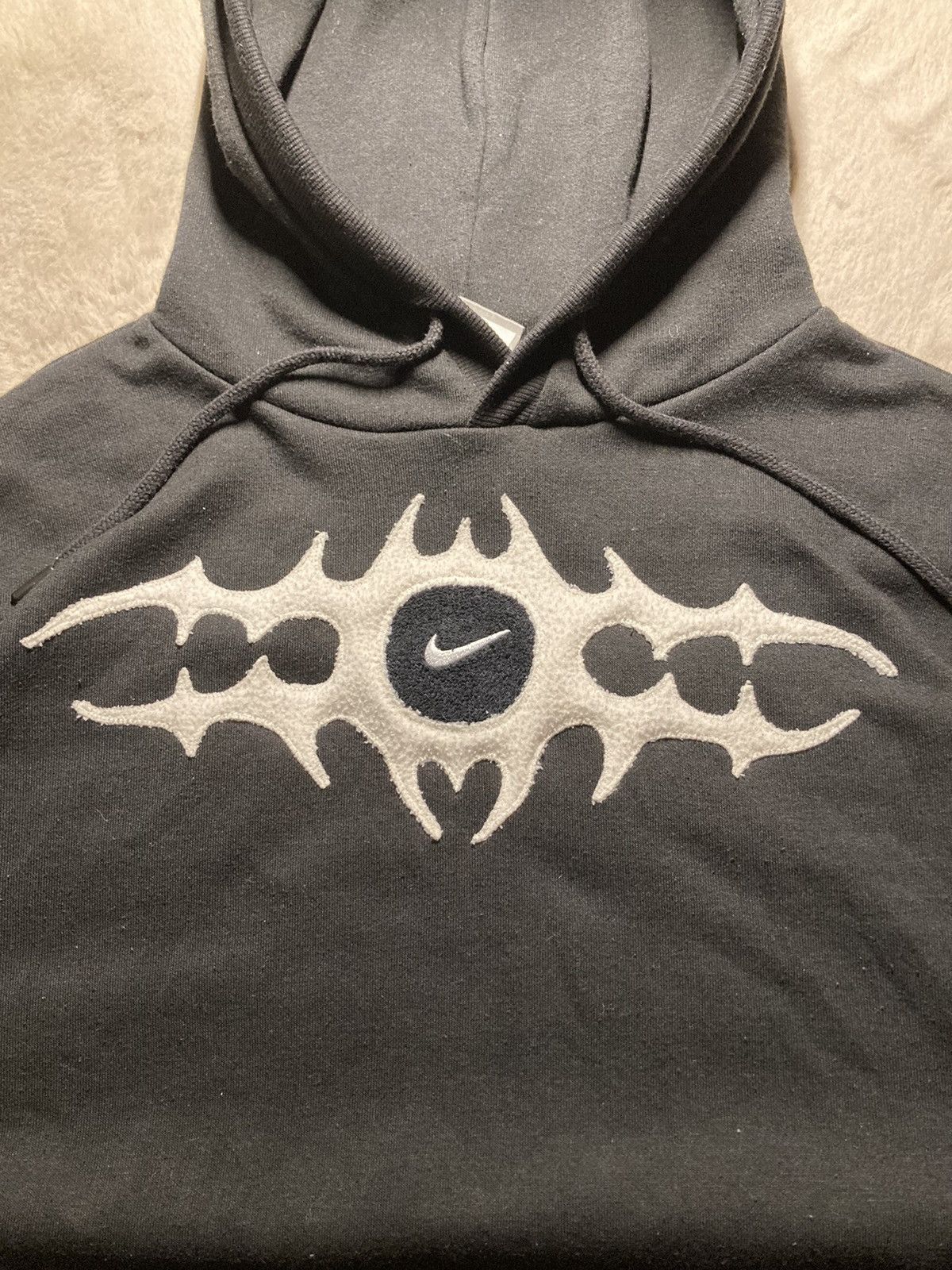 Nike ⛩️Nike Custom Hoodie Rare Y2K Punk Rock Devil Cross Hearts⛩️ Size US M / EU 48-50 / 2 - 2 Thumbnail