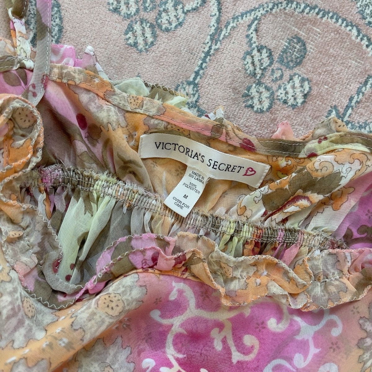 Victoria's Secret Victoria’s Secret 1990s Floral Chiffon Slip Dress (S–M) Size M / US 6-8 / IT 42-44 - 12 Thumbnail