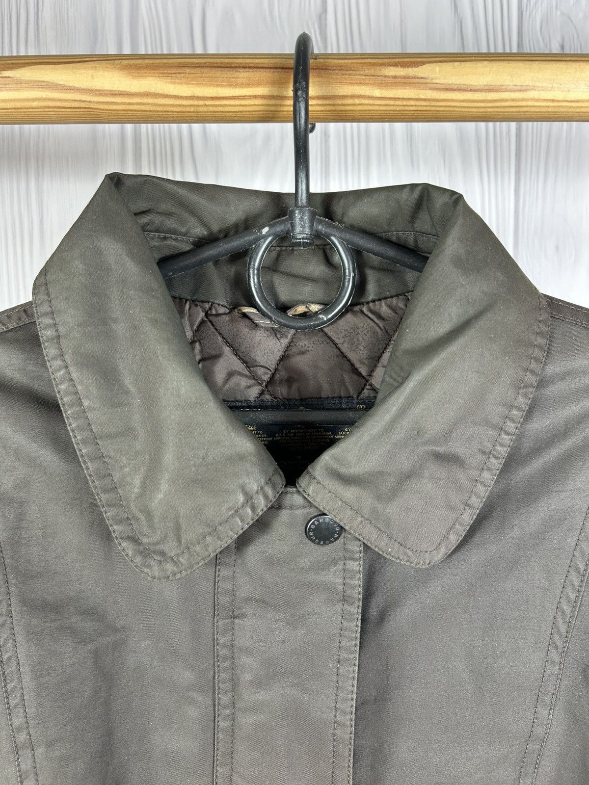 Barbour Barbour Twill Belsay Women’s Brown Waterproof Long Jacket Size XL / US 12-14 / IT 48-50 - 4 Thumbnail
