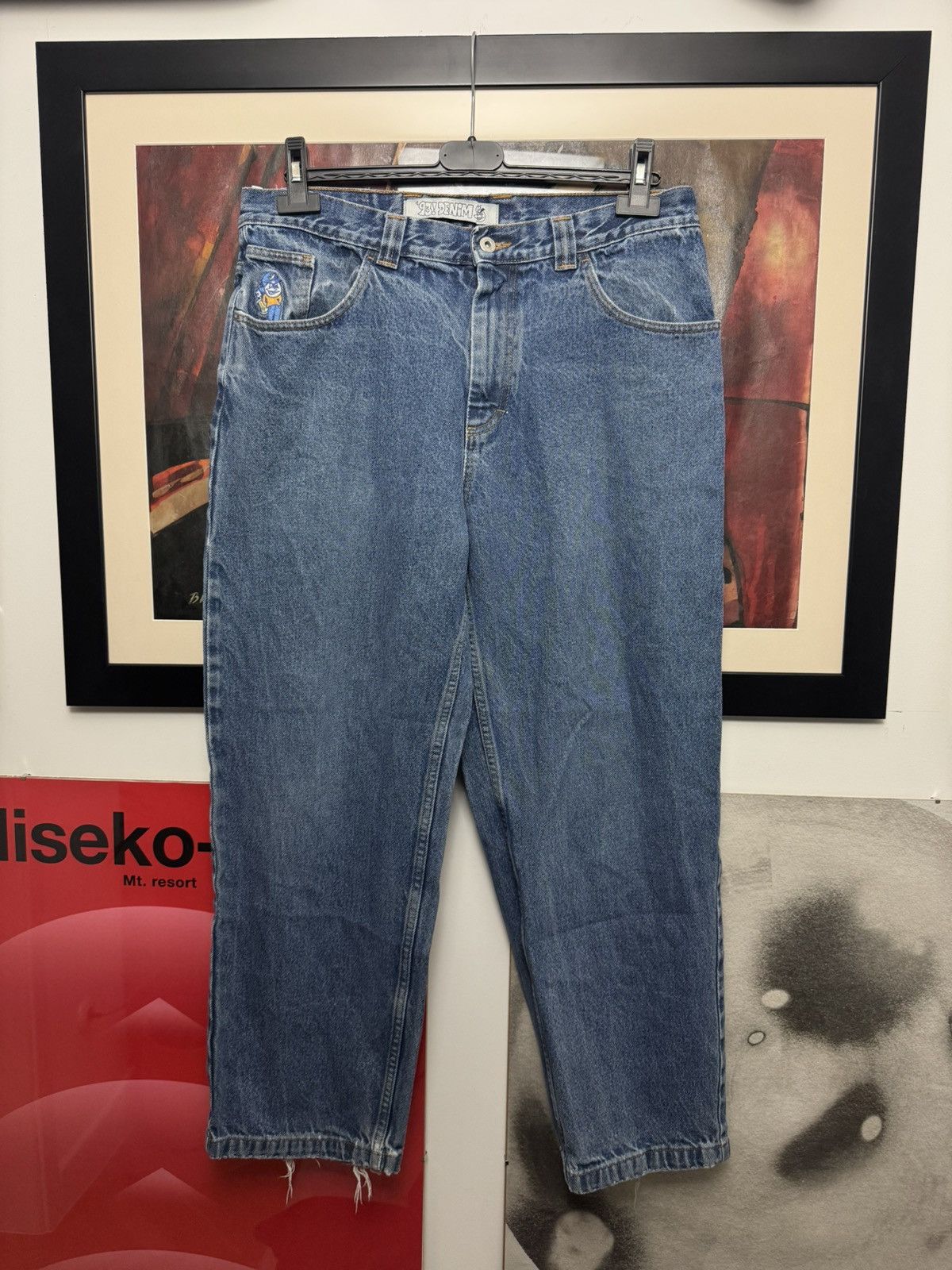 Polar Skate Co. Polar 93 Blue Jeans Skate Denim Regular Baggy Rare Sk8 Size US 34 / EU 50 - 1 Thumbnail