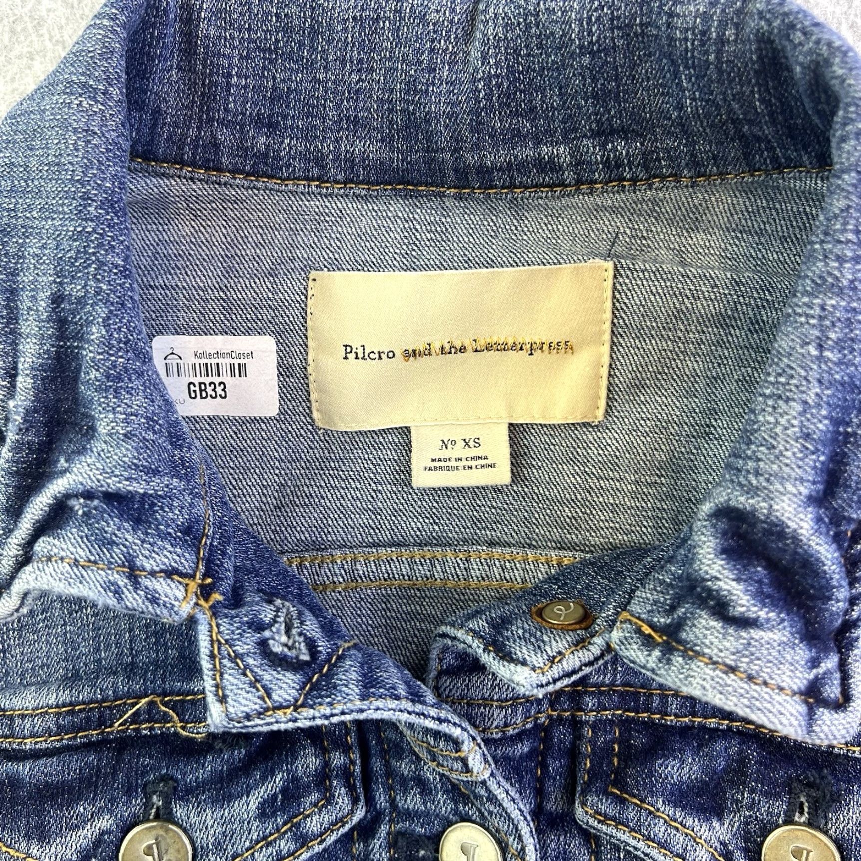 Vintage Pilcro Denim Jacket Womens XS Blue Button Front Casual Outdoor Jackets Size XS / US 0-2 / IT 36-38 - 5 Thumbnail