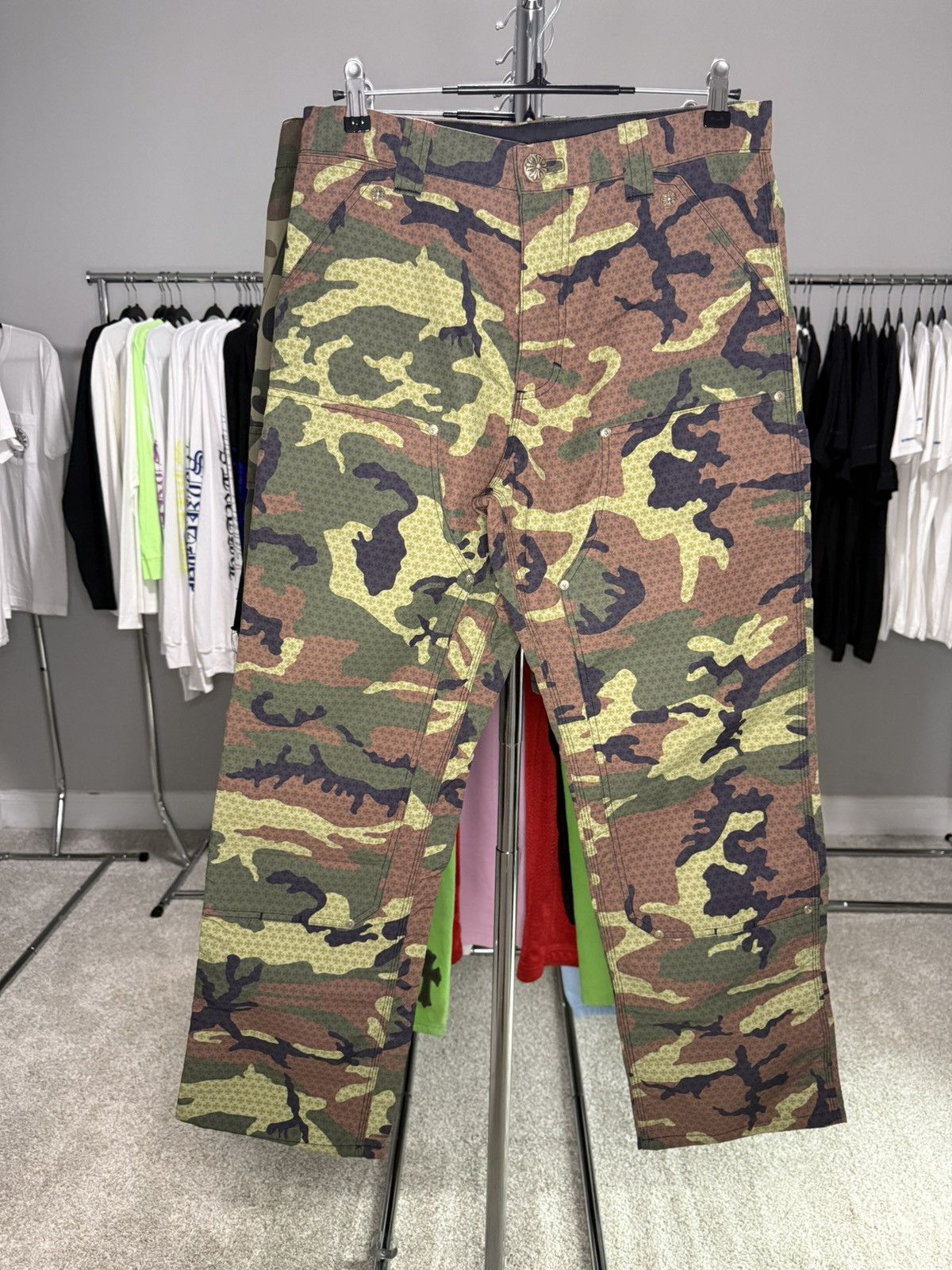 Chrome Hearts Chrome Hearts Camo Double Knee Carpenter Pants Size US 30 / EU 46 - 2 Thumbnail