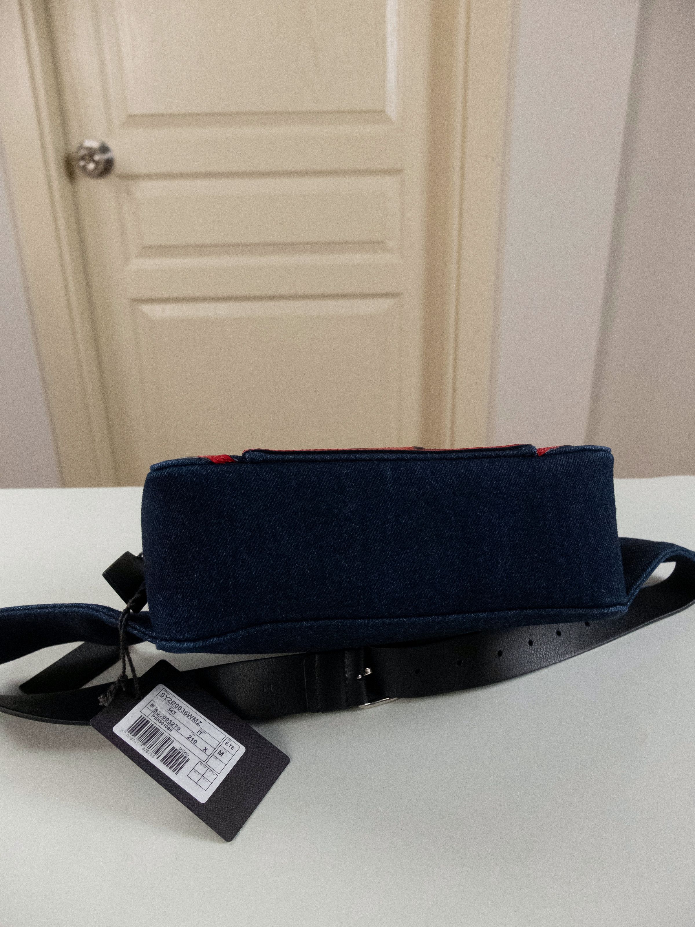 Valentino VALENTINO Garavani Vlogo blue red denim & leather belt bag Size ONE SIZE - 8 Thumbnail
