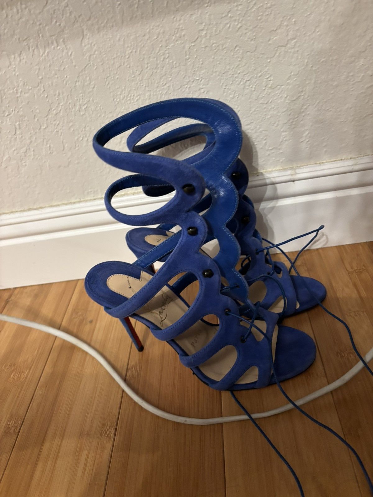 Christian Louboutin Christian Louboutin “Amazoulo” Lace-Up Heels – Size 37 Size US 7 / IT 37 - 7 Thumbnail