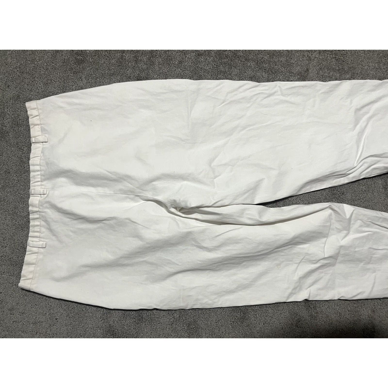 Lands' End Land's End Women's Khaki Pants Size 12 White Solid Size 34" / US 12 / IT 48 - 4 Thumbnail