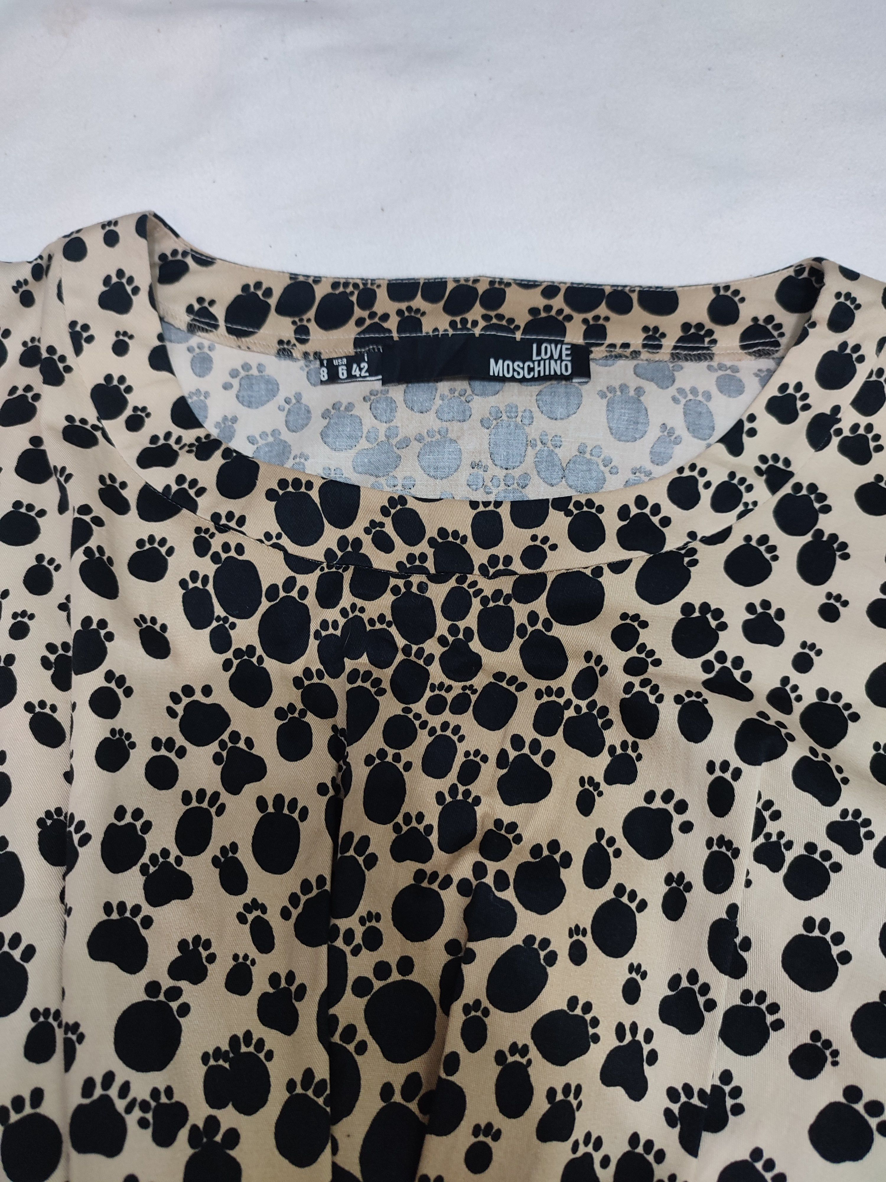 Moschino 2000s Love Moschino- Graphic Paw Print Relaxed Kimono Sleeve Size M / US 6-8 / IT 42-44 - 6 Thumbnail