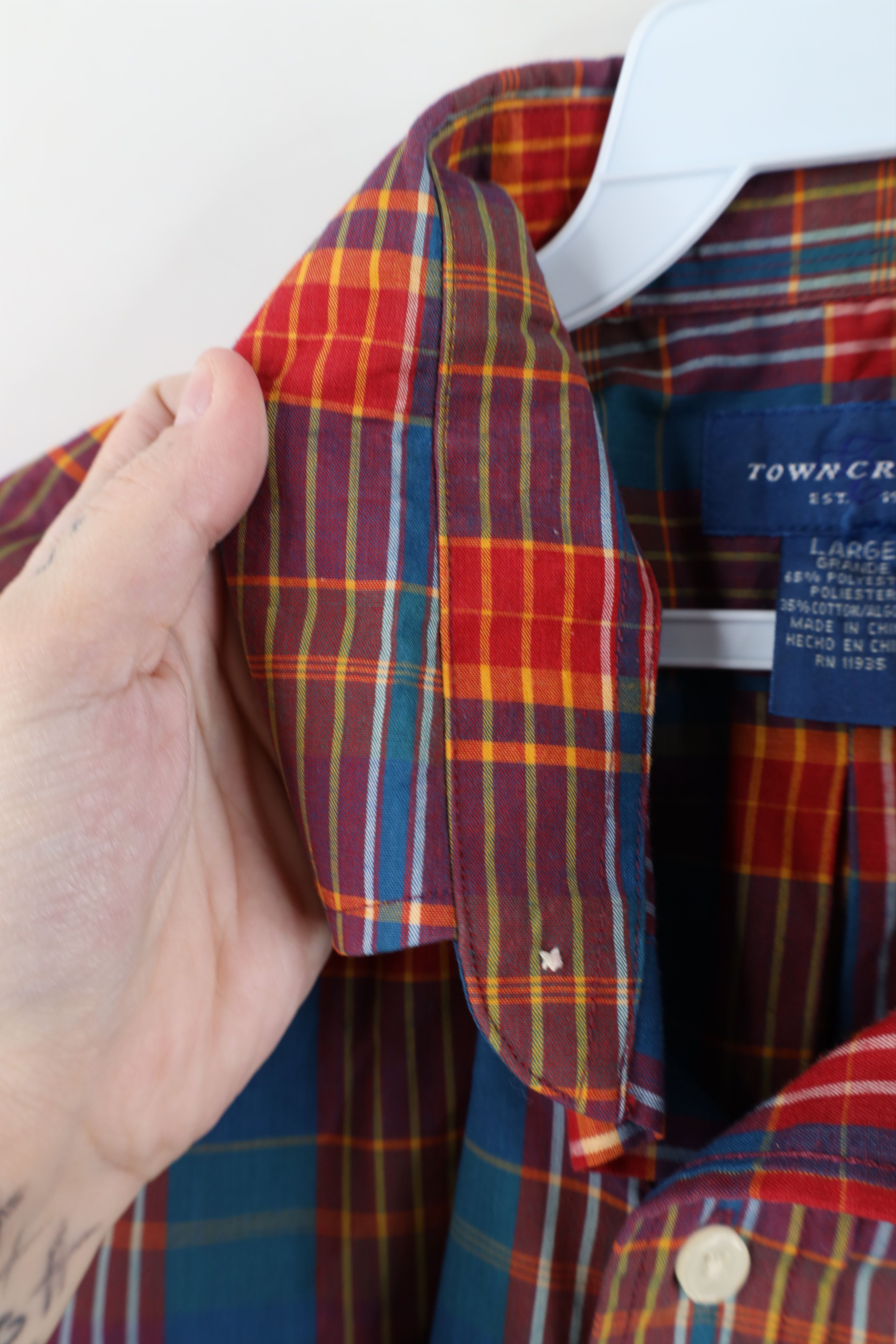 Vintage Vintage 90s Streetwear Madras Plaid Button Down Shirt Size US L / EU 52-54 / 3 - 7 Thumbnail