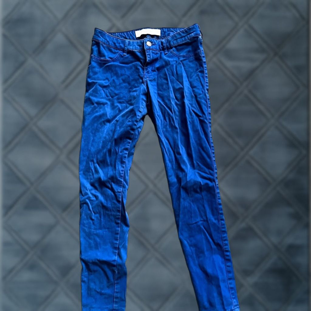 Abercrombie & Fitch Abercrombie & Fitch Simone High Rise Royal Blue Low Rise Slim Jeans Womens 27/4 Size 27" / US 4 / IT 40 - 1 Thumbnail