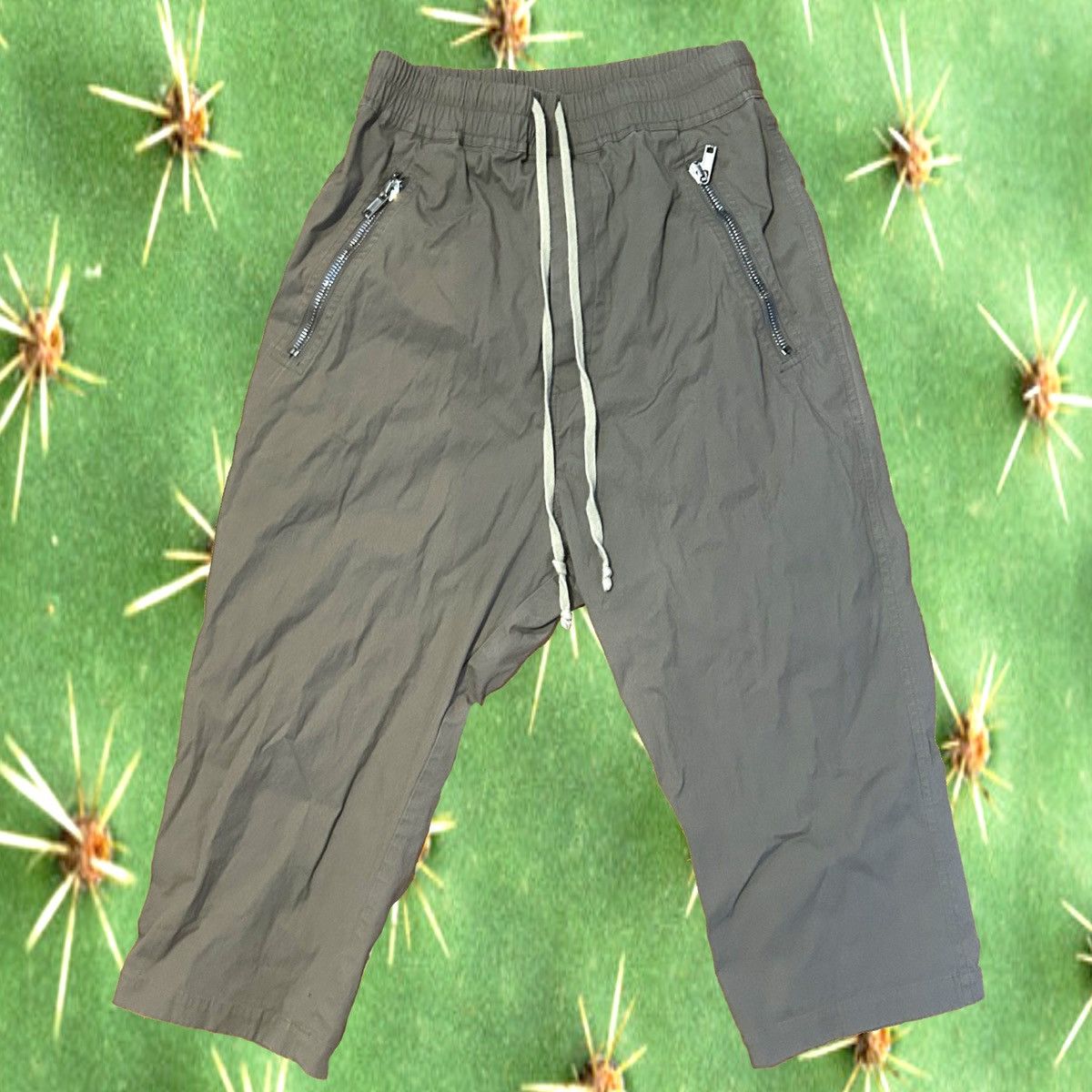 Rick Owens Rick Owens Tecuatl SS20 Cargo Cropped Drawcord Zipper Pants Size US 30 / EU 46 - 1 Thumbnail
