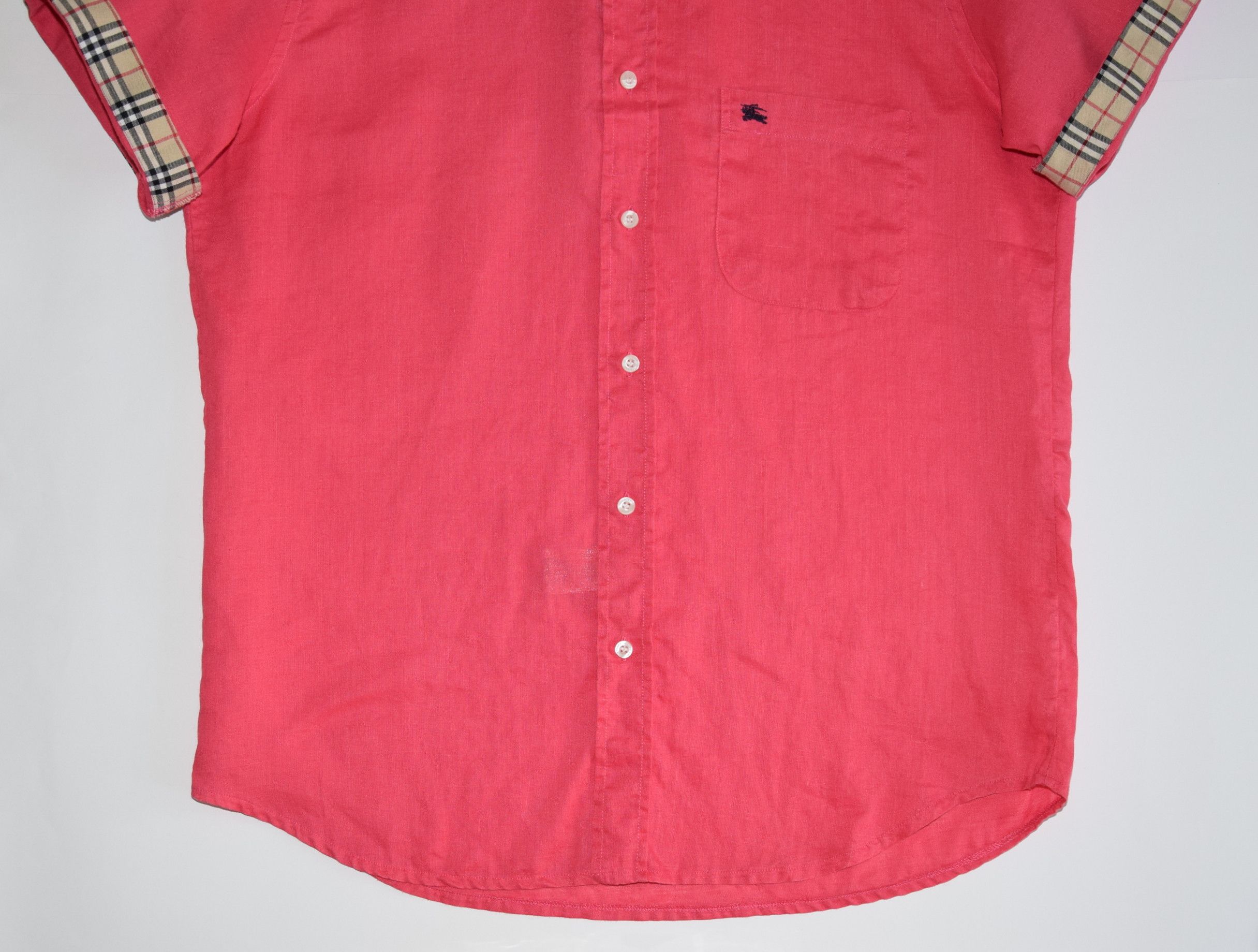 Burberry VINTAGE BURBERRY LINEN SHIRT NOVA CHECK TRIM LOGO ACTUAL L Size US L / EU 52-54 / 3 - 3 Thumbnail