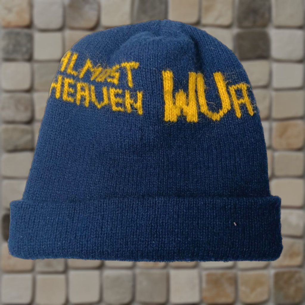 Vintage VINTAGE Boggin West Virginia Beanie - Knit Hat - Adult One Size - Blue Gold Acrylic - WVU Mountaineer - 90s/Almost Heaven Theme - Men Size ONE SIZE - 1 Thumbnail