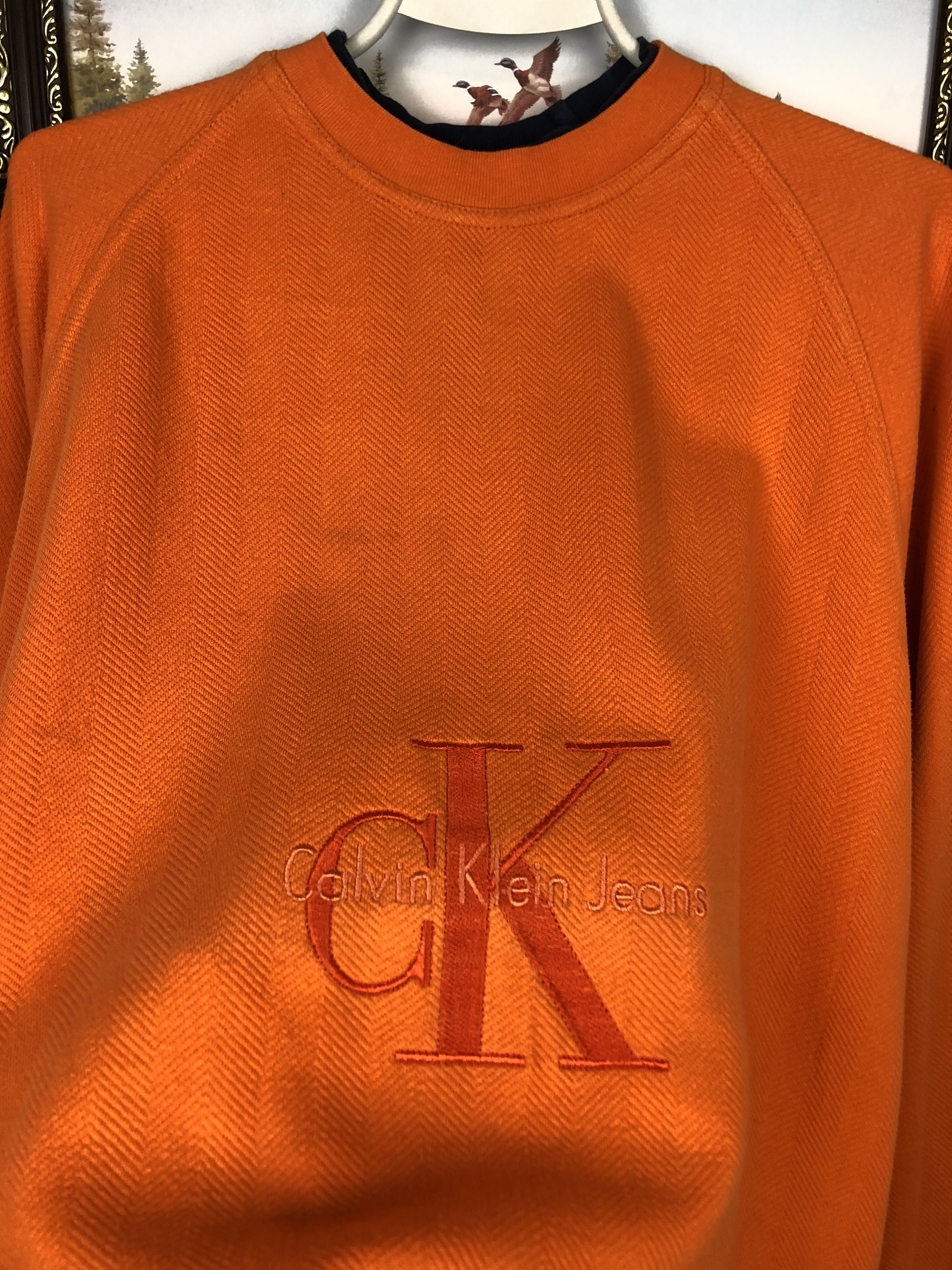 Calvin Klein Vintage 90's Calvin Klein Logo Sweatshirt Crewneck Hype Size US L / EU 52-54 / 3 - 3 Thumbnail