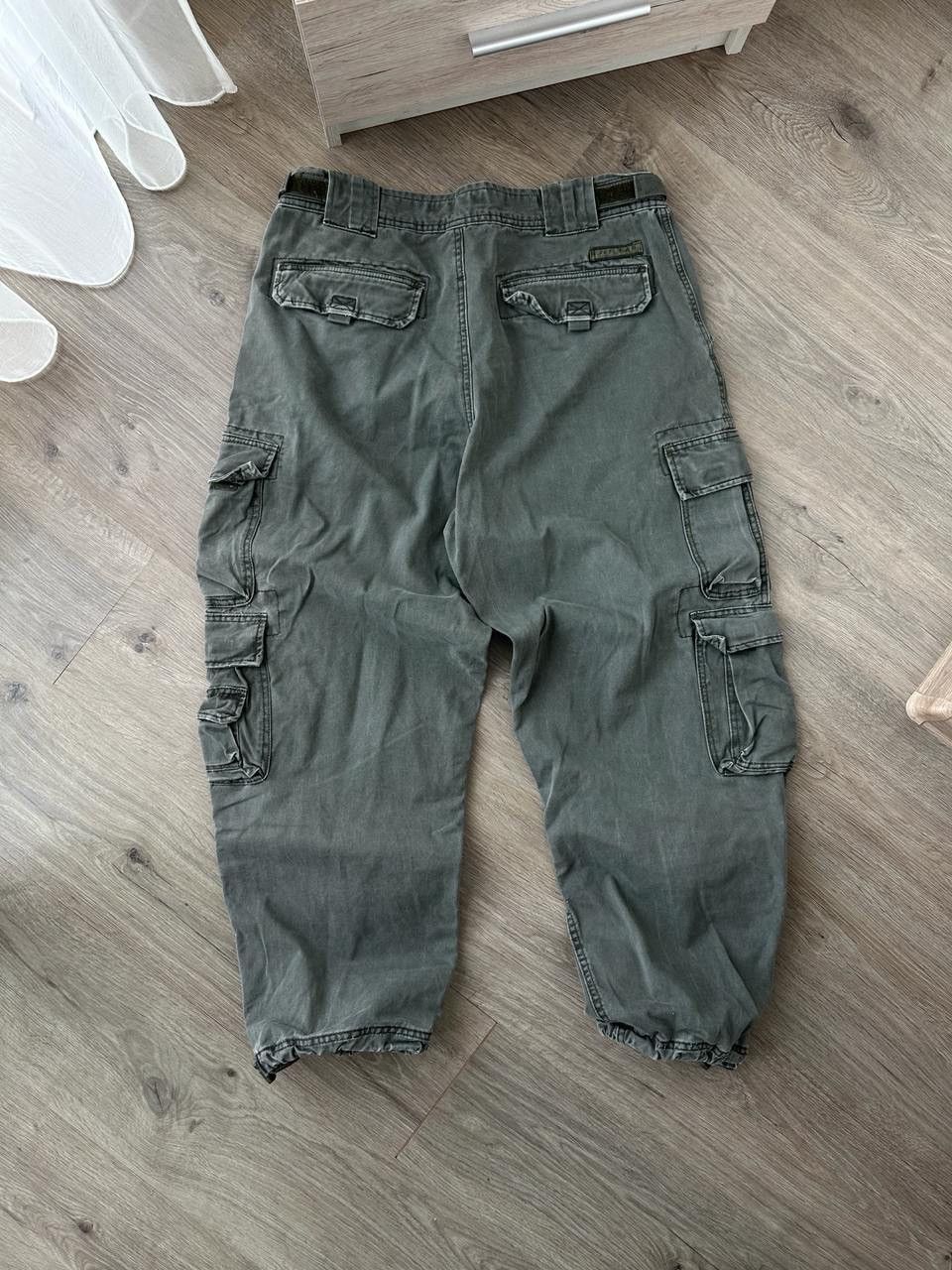 Japanese Brand × Jet Lag × Vintage Vintage Japanese Baggy Cargo Green JET LAG Pants Size US 36 / EU 52 - 13 Thumbnail