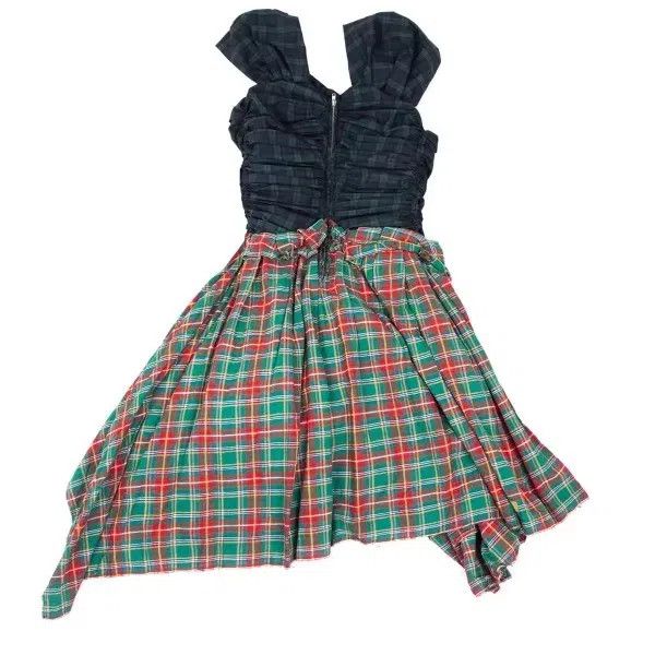 Comme des Garcons Comme Des Garcons Green Vintage Plaid Deform Dress Size XS / US 0-2 / IT 36-38 - 3 Thumbnail