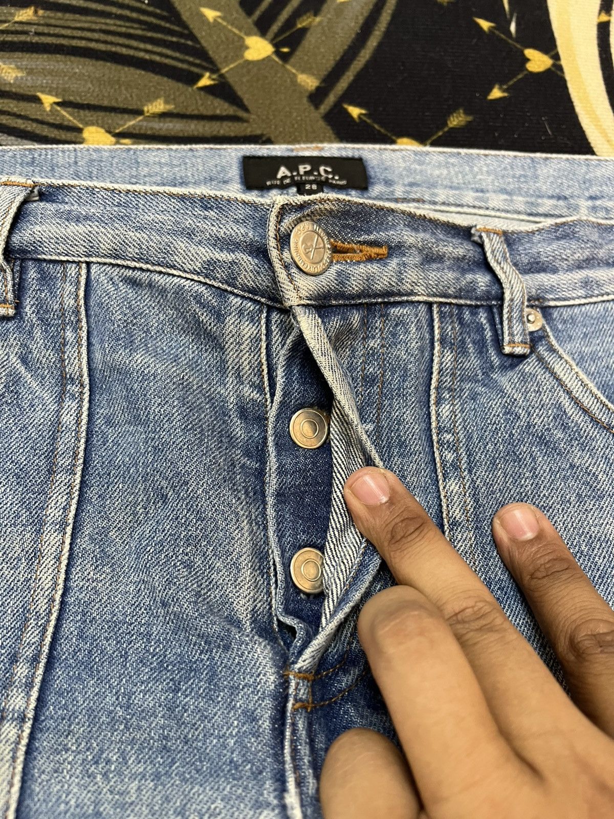 A.P.C. × Vintage Vintage A.P.C Cropped Faded Bush Pants Denim Size US 31 - 8 Thumbnail