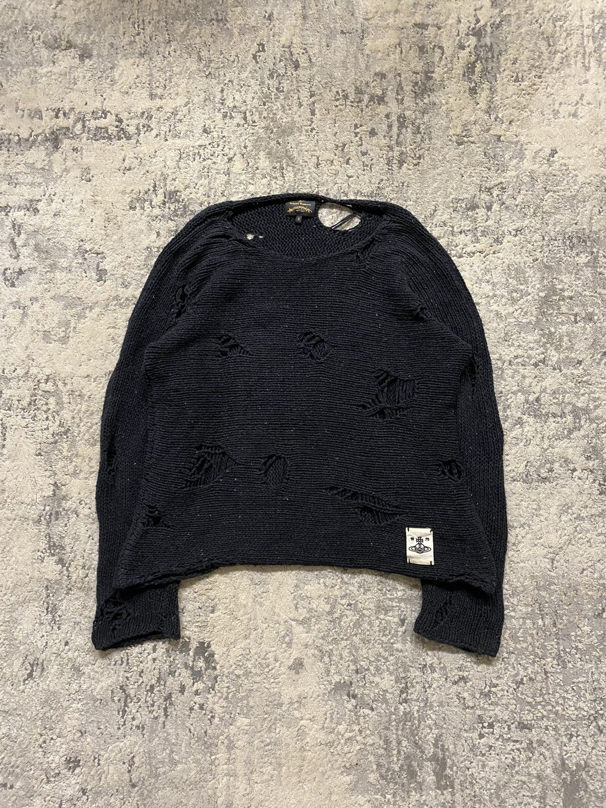 Vivienne Westwood Vivienne Westwood Distressed Grunge Knit Sweater Size US L / EU 52-54 / 3 - 1 Thumbnail