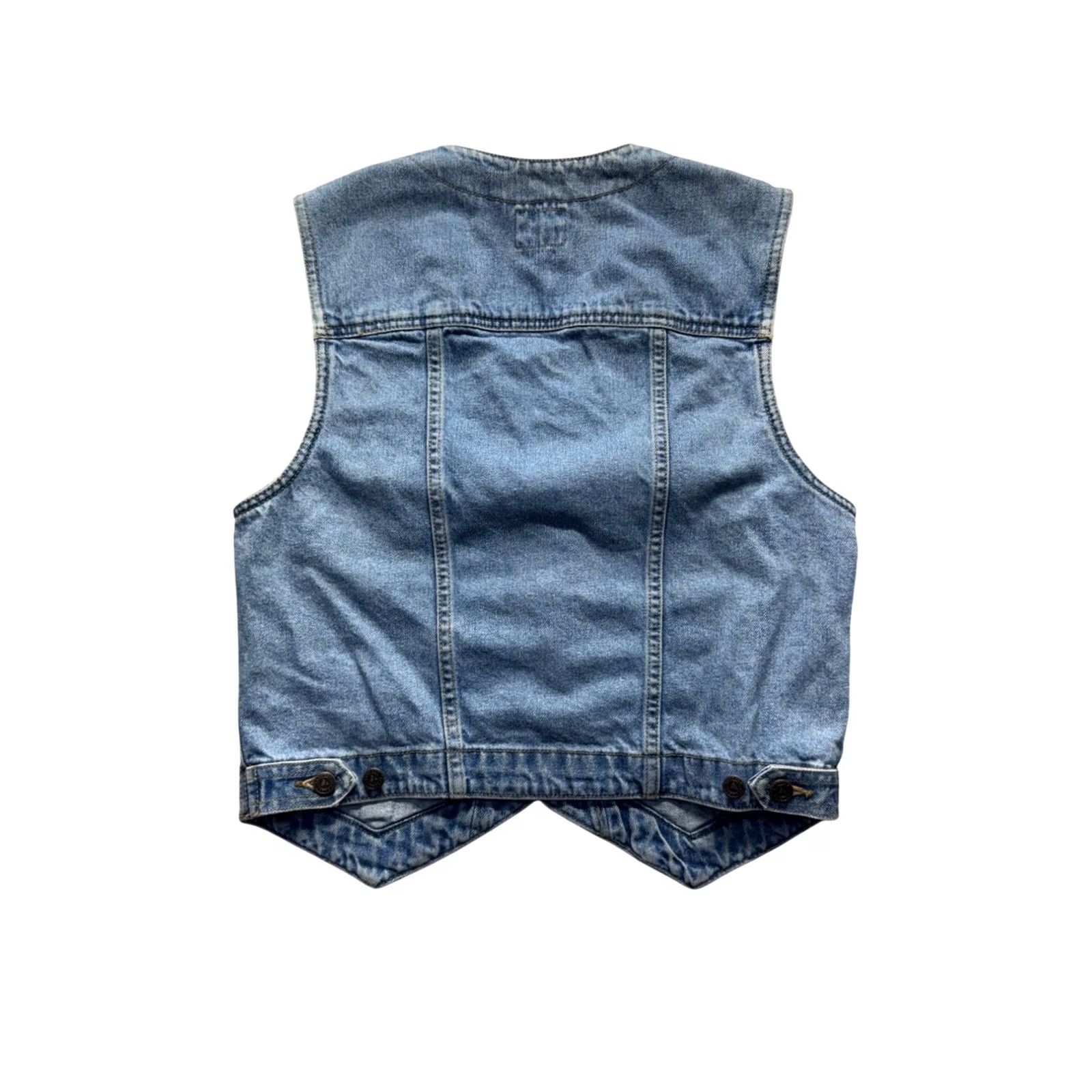 Denime VINTAGE Lizwear Denim Vest With Button Closure Pockets S Blue Unisex Adults Vest Like New Size S / US 4 / IT 40 - 2 Thumbnail