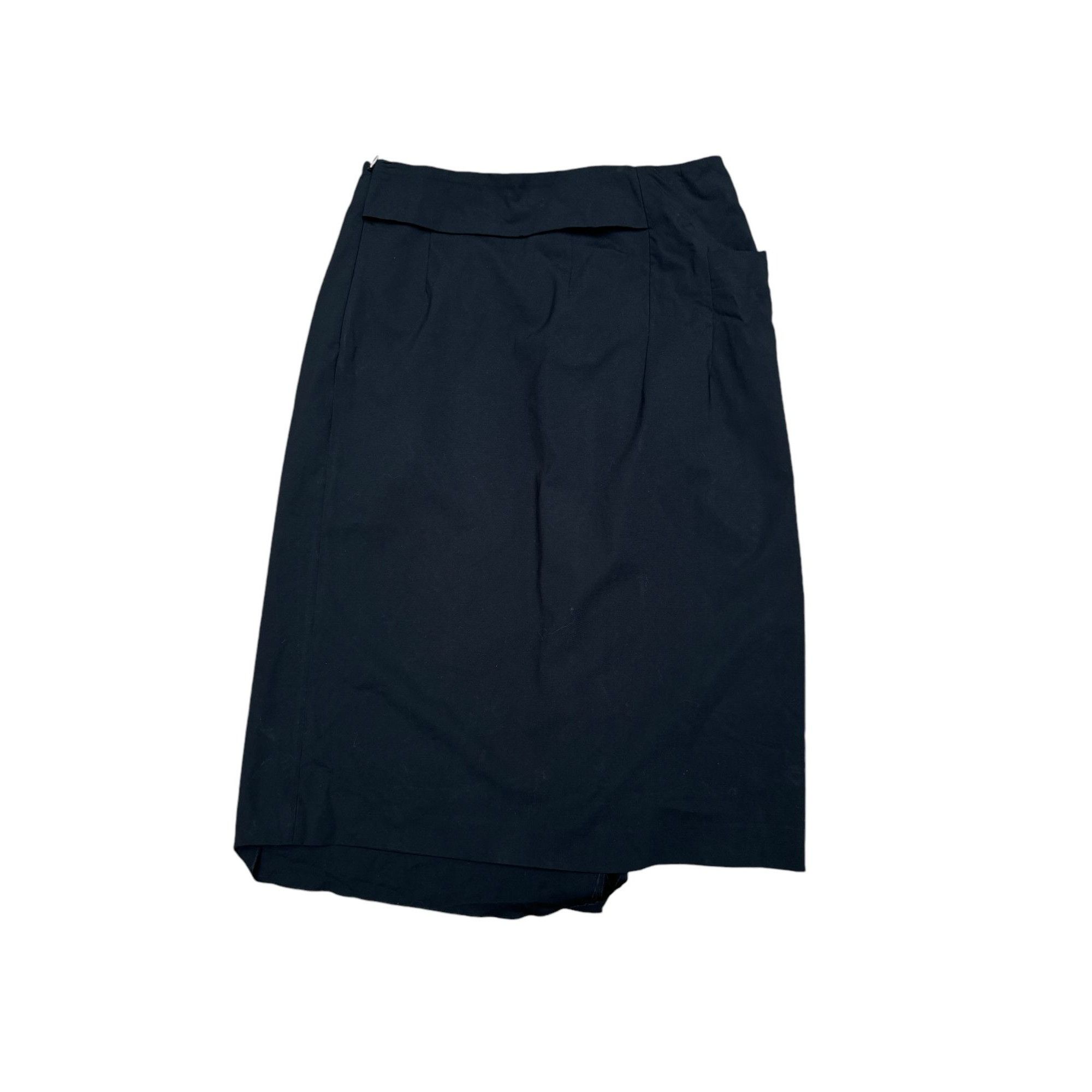 Jil Sander Black Wool Asymmetric Skirt Size 26" / US 2 / IT 38 - 3 Thumbnail