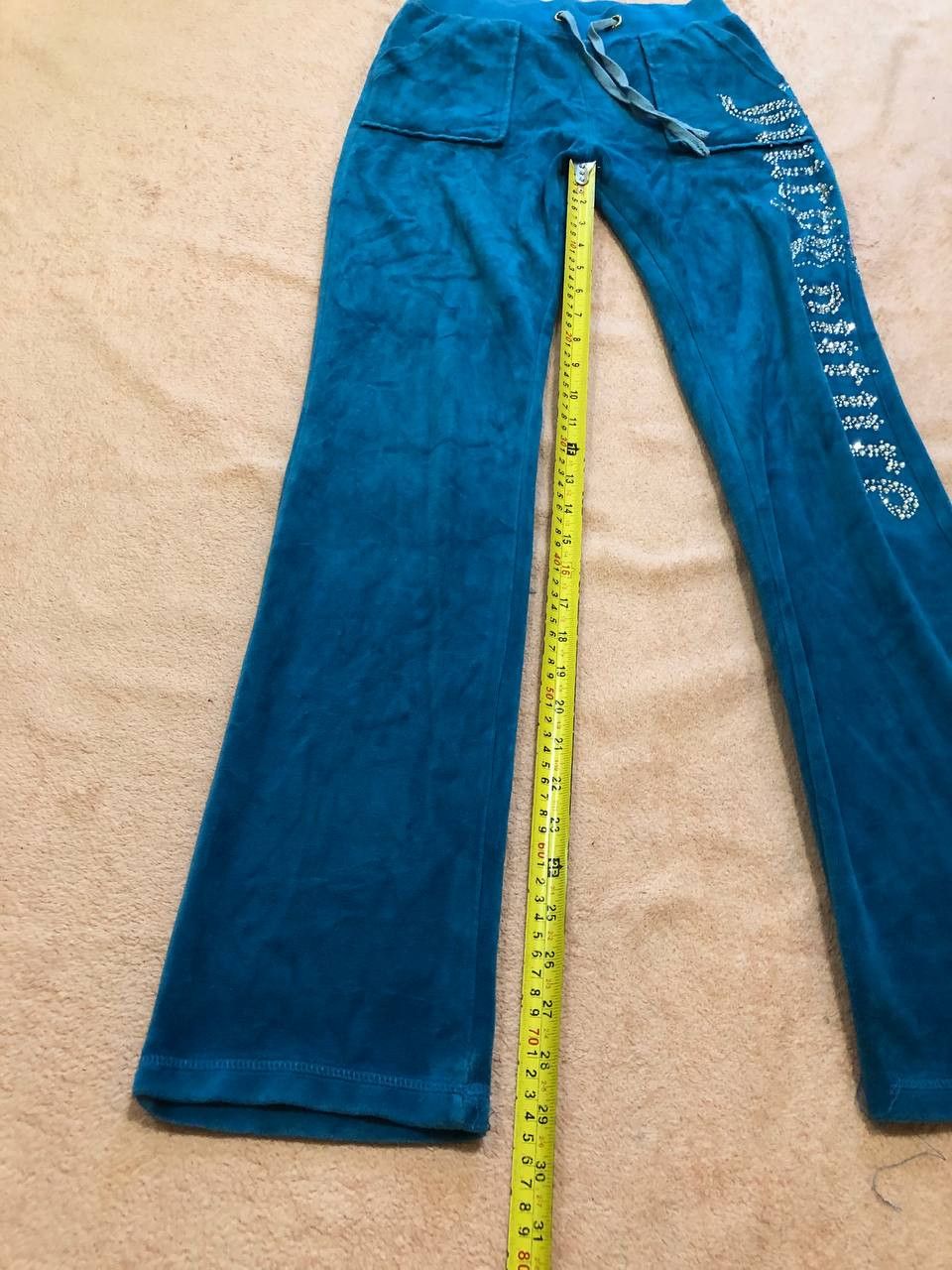 Juicy Couture Vintage blue Pants Juicy Couture big logo crazy Y2K size 30 Size 30" / US 8 / IT 44 - 13 Thumbnail