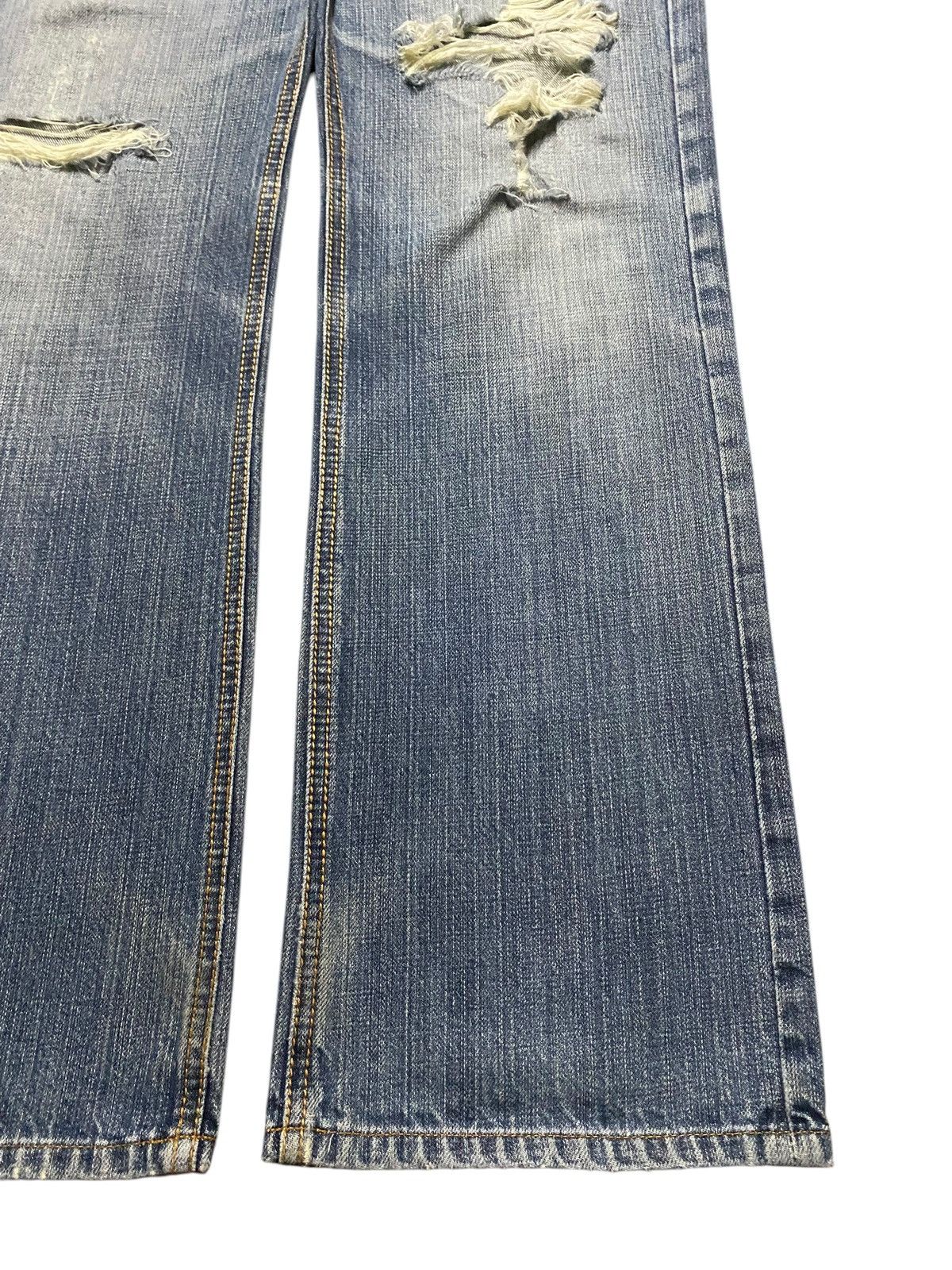 14th Addiction Vintage Japanese Brand X2083T Distressed Baggy Jeans Size US 33 - 7 Thumbnail