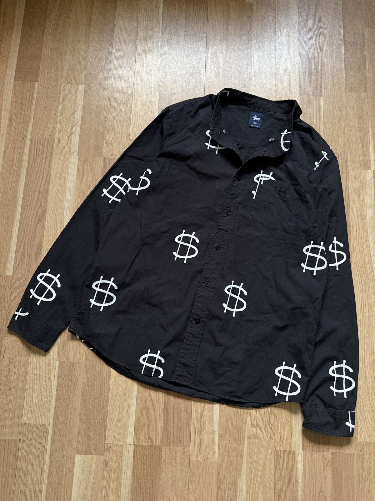 Stussy Stussy dollars overprint black money vintage rare 2000s Size US L / EU 52-54 / 3 - 3 Thumbnail