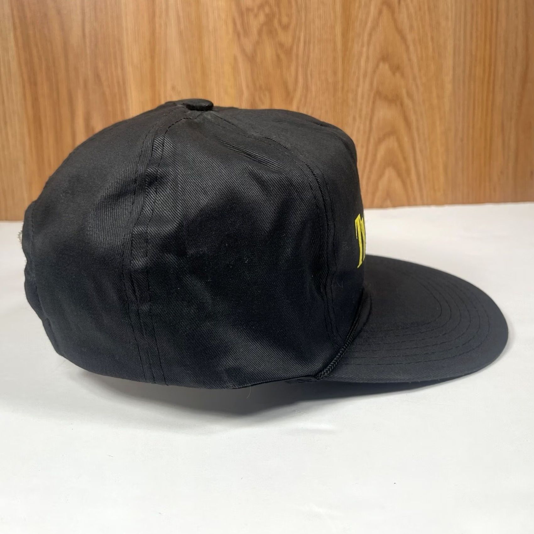 Roper VINTAGE Unbranded TransLease Rope SnapBack Trucker Hat Cap Black Adjustable Mens Size ONE SIZE - 6 Thumbnail