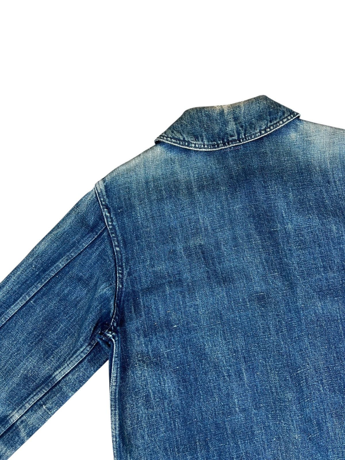 45rpm Trashed Indigo Japan Military Denim Shawl Collar Jacket Size US M / EU 48-50 / 2 - 20 Thumbnail