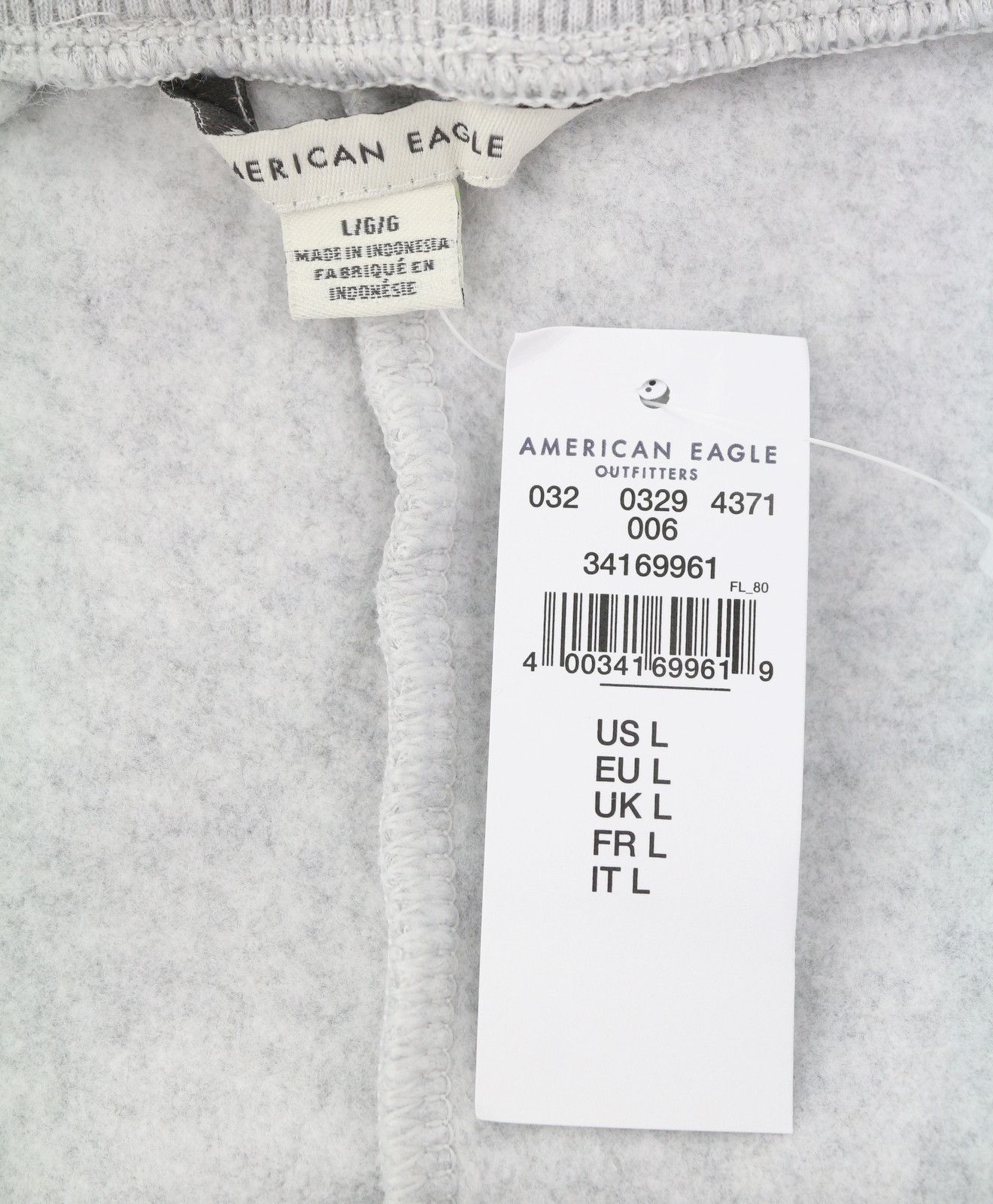 American Eagle Outfitters L Grey Melange Drawstring Sweatpants 88780 Size US 34 / EU 50 - 7 Thumbnail