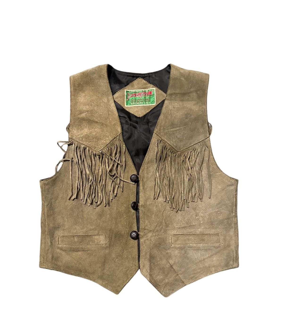 Vintage Portugal cowboy leather vest Size US M / EU 48-50 / 2 - 1 Thumbnail