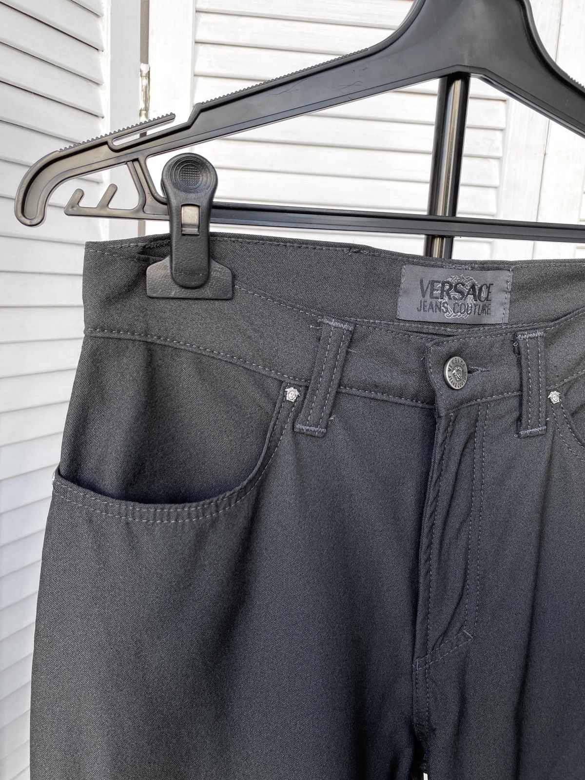 Versace × Versace Jeans Couture × Vintage Versace Gianni Versace Couture Medusa Patch Y2K Light Pants Size 30" / US 8 / IT 44 - 6 Thumbnail