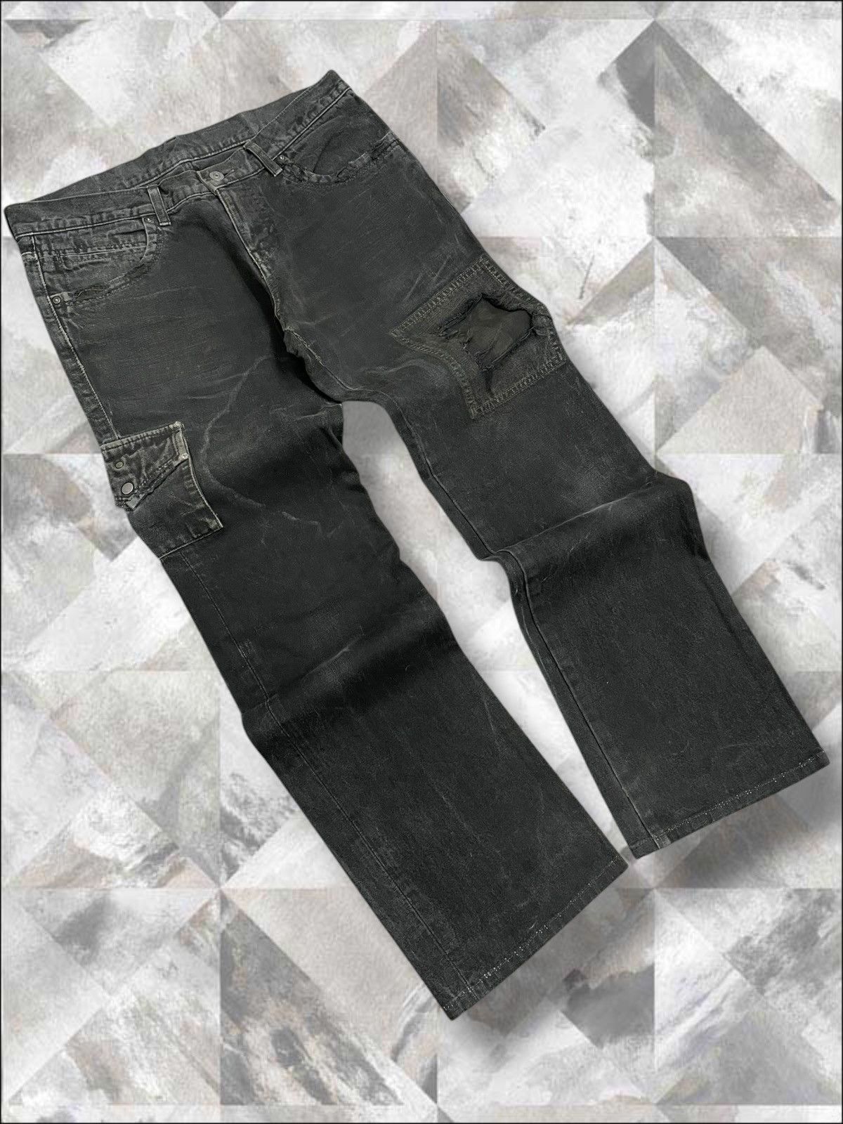 ABAHOUSE Vintage 1990s Japan Designer Abahouse Distressed Denim Size US 32 / EU 48 - 2 Thumbnail