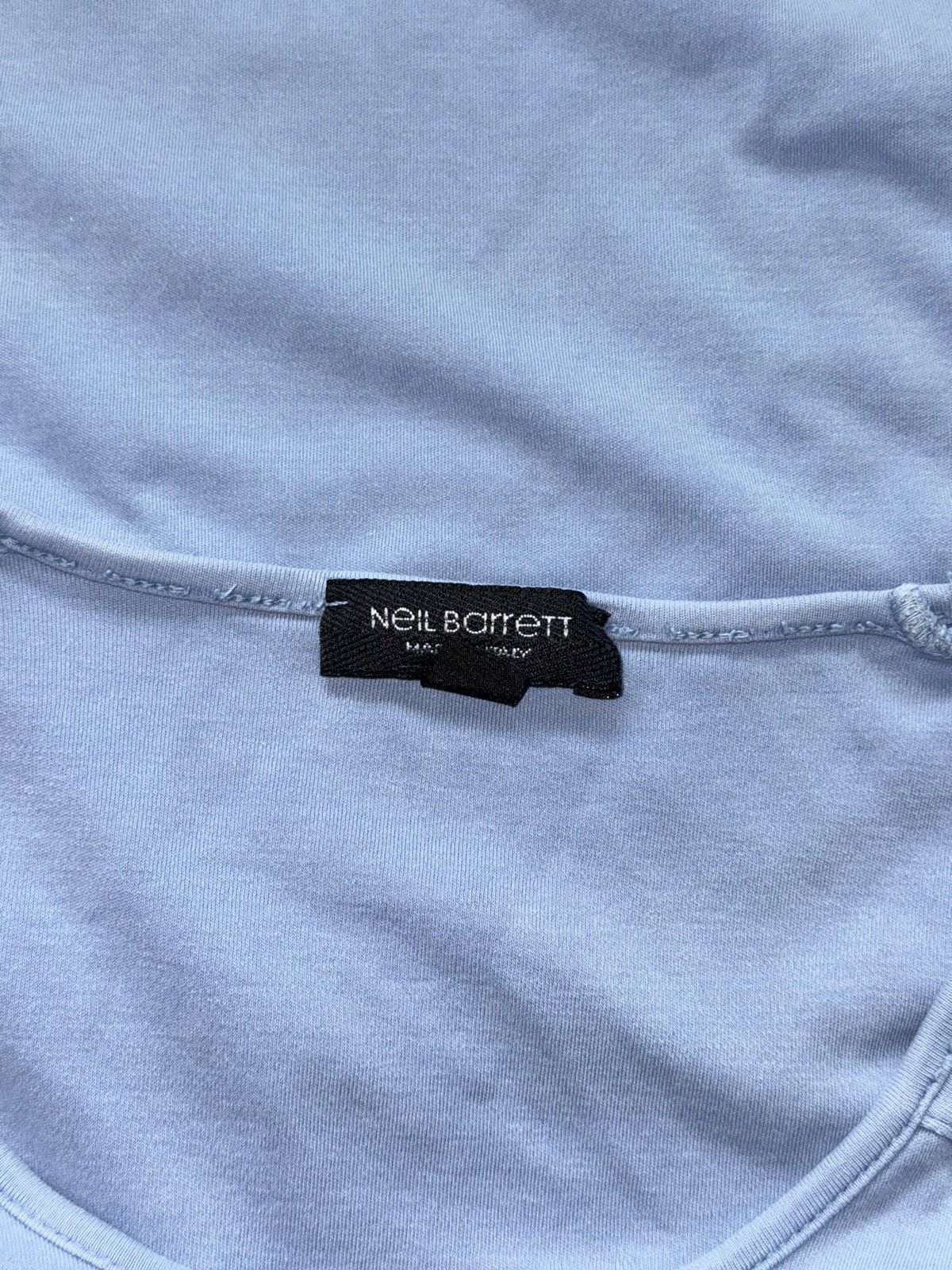 Neil Barrett Neil Barrett avant garde washed graphite blue longsleeve Y2K Size L / US 10 / IT 46 - 4 Thumbnail