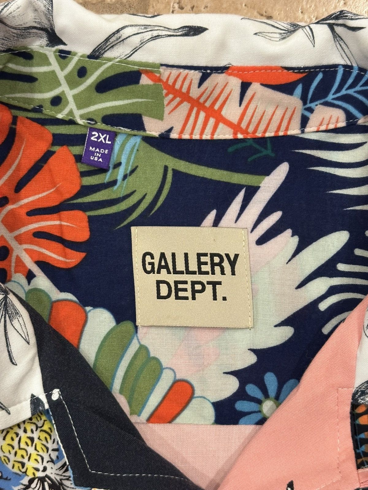 Gallery Dept. Gallery Dept Patchwork Hawaiian Button Up Parker Shirt Size US XXL / EU 58 / 5 - 8 Thumbnail