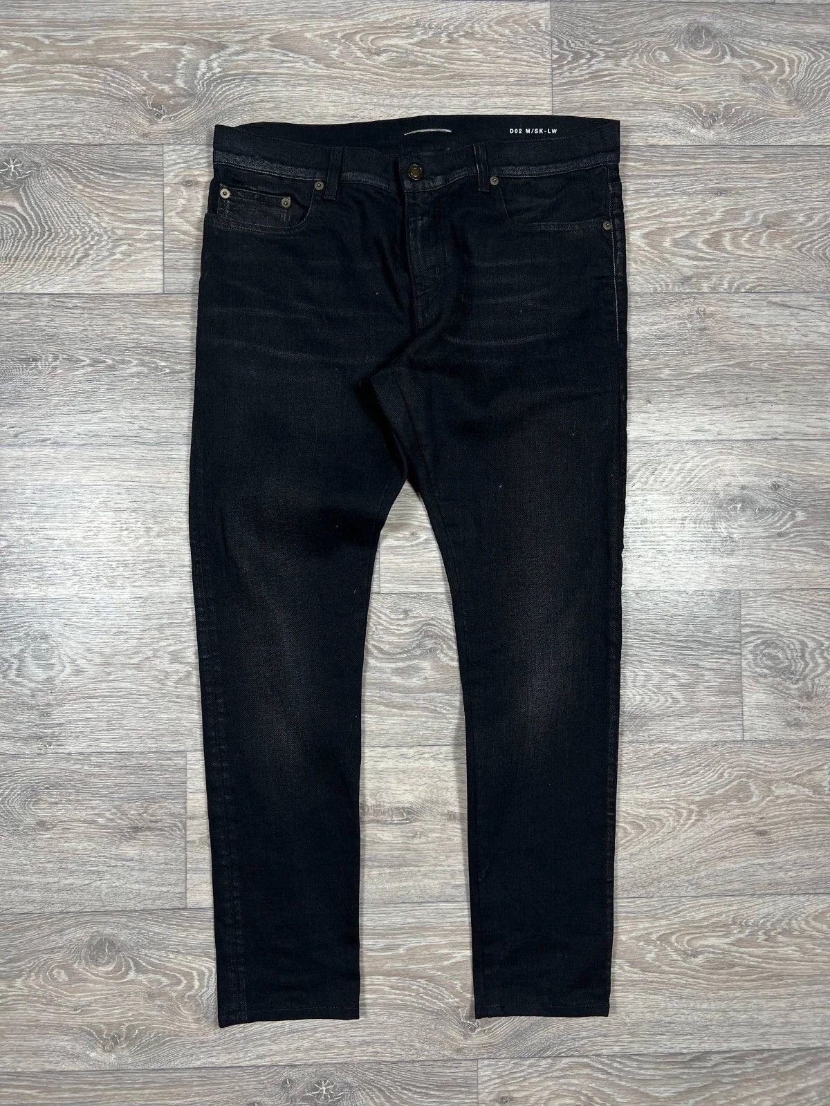 Saint Laurent Paris Saint laurent SLP Faded Black D02 Whisker Denim Hedi Slimane Size US 32 / EU 48 - 1 Thumbnail