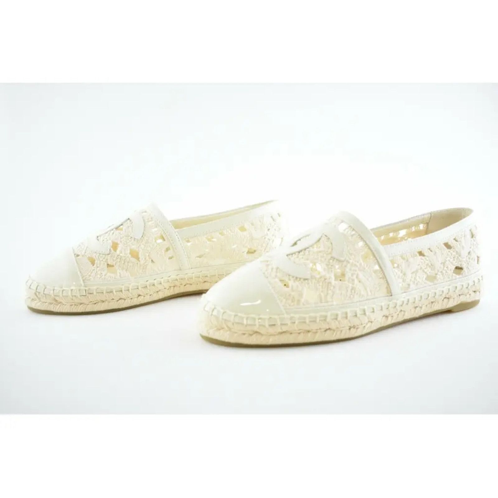 Chanel 20S Patent Leather CC Logo Espadrille Slip On Ballet Flat 36 Size US 6 / IT 36 - 10 Thumbnail