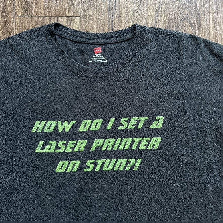 Vintage “Set to Stun” Laser Printer Tee Size US XXL / EU 58 / 5 - 2 Thumbnail