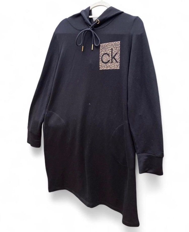 Calvin Klein Calvin Klein Classic Black Hoodie Dress Streetwear Logo Size M / US 6-8 / IT 42-44 - 2 Thumbnail