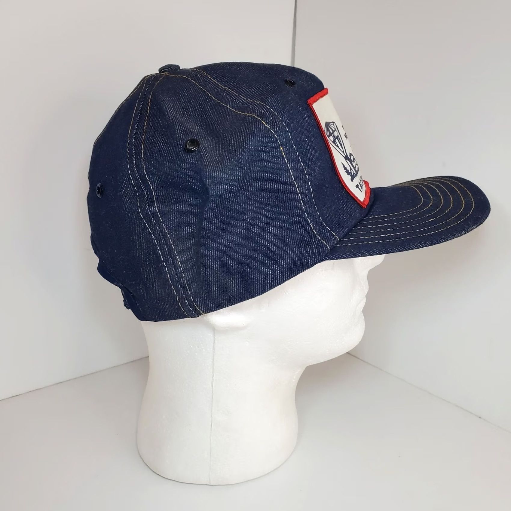 Vintage VINTAGE pro fit Trucker Hat Men One Size Denim Blue Adjustable 80s Farm Supply Tacoma WA USA Size ONE SIZE - 4 Thumbnail