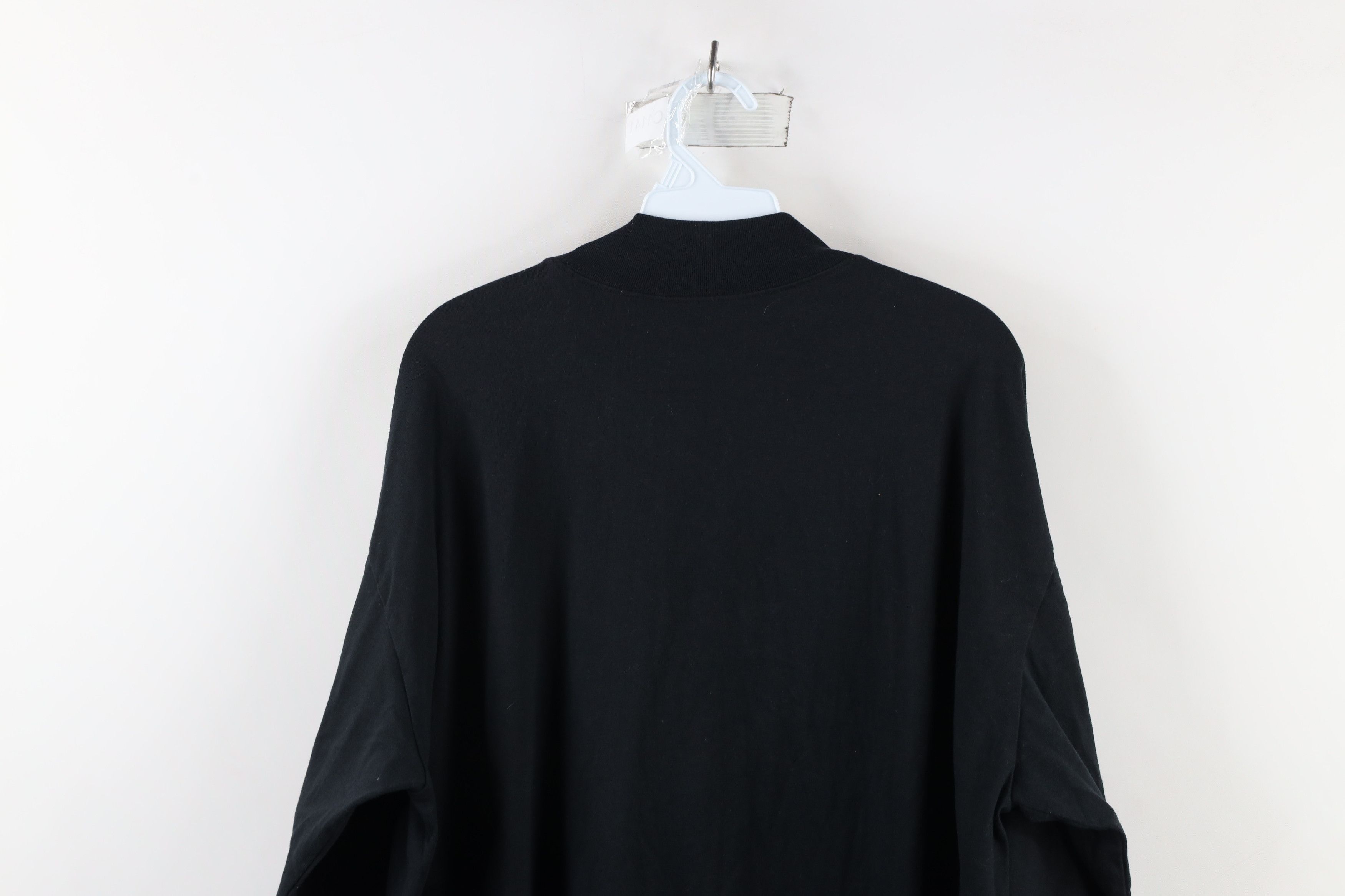 Vintage Vintage 90s Streetwear Mock Neck Long Sleeve T-Shirt Black Size US L / EU 52-54 / 3 - 7 Thumbnail