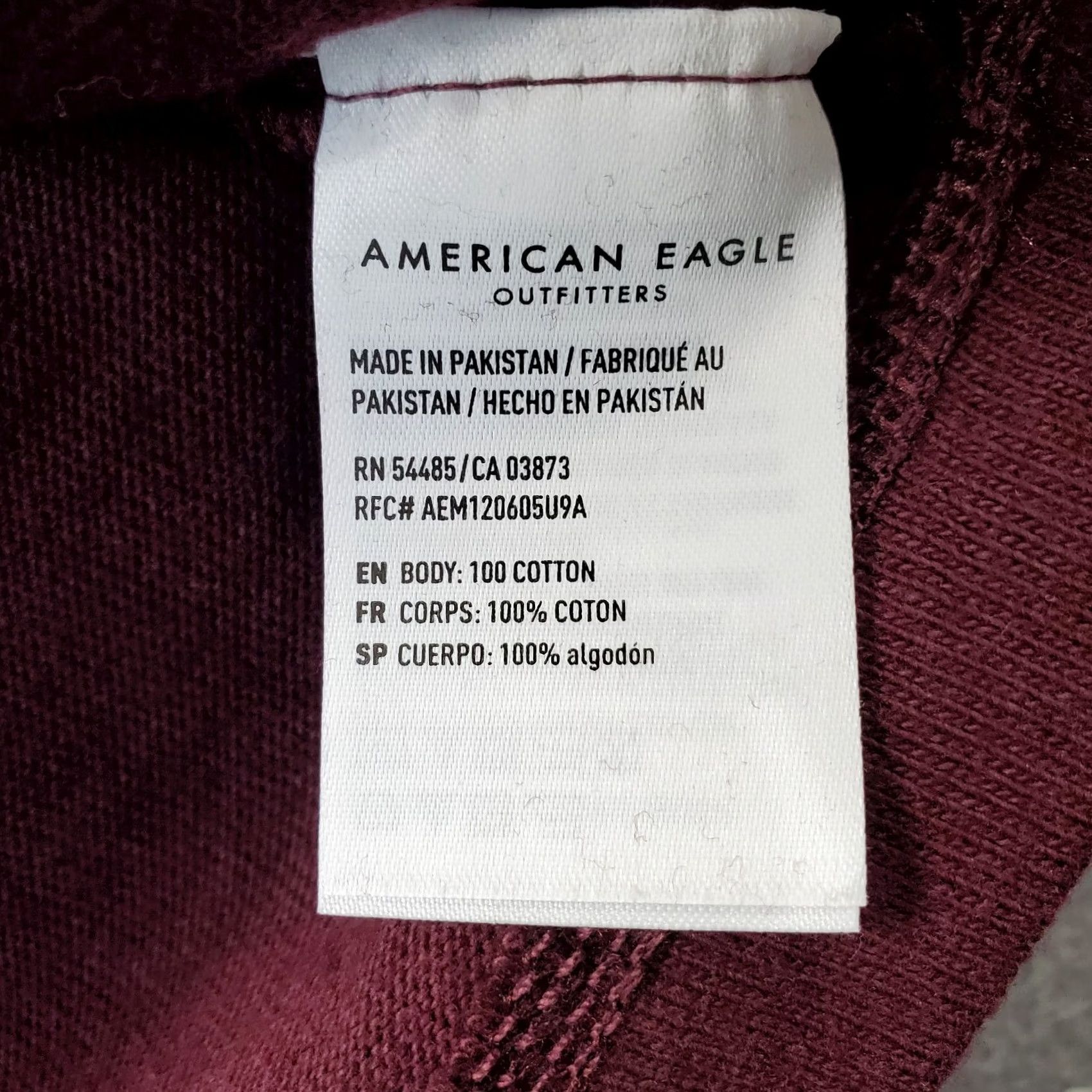 American Eagle Outfitters American Eagle Outfitters Shirt: Mens Size S Burgundy Crew-Neck Pullover Standard Fit Size US S / EU 44-46 / 1 - 6 Thumbnail