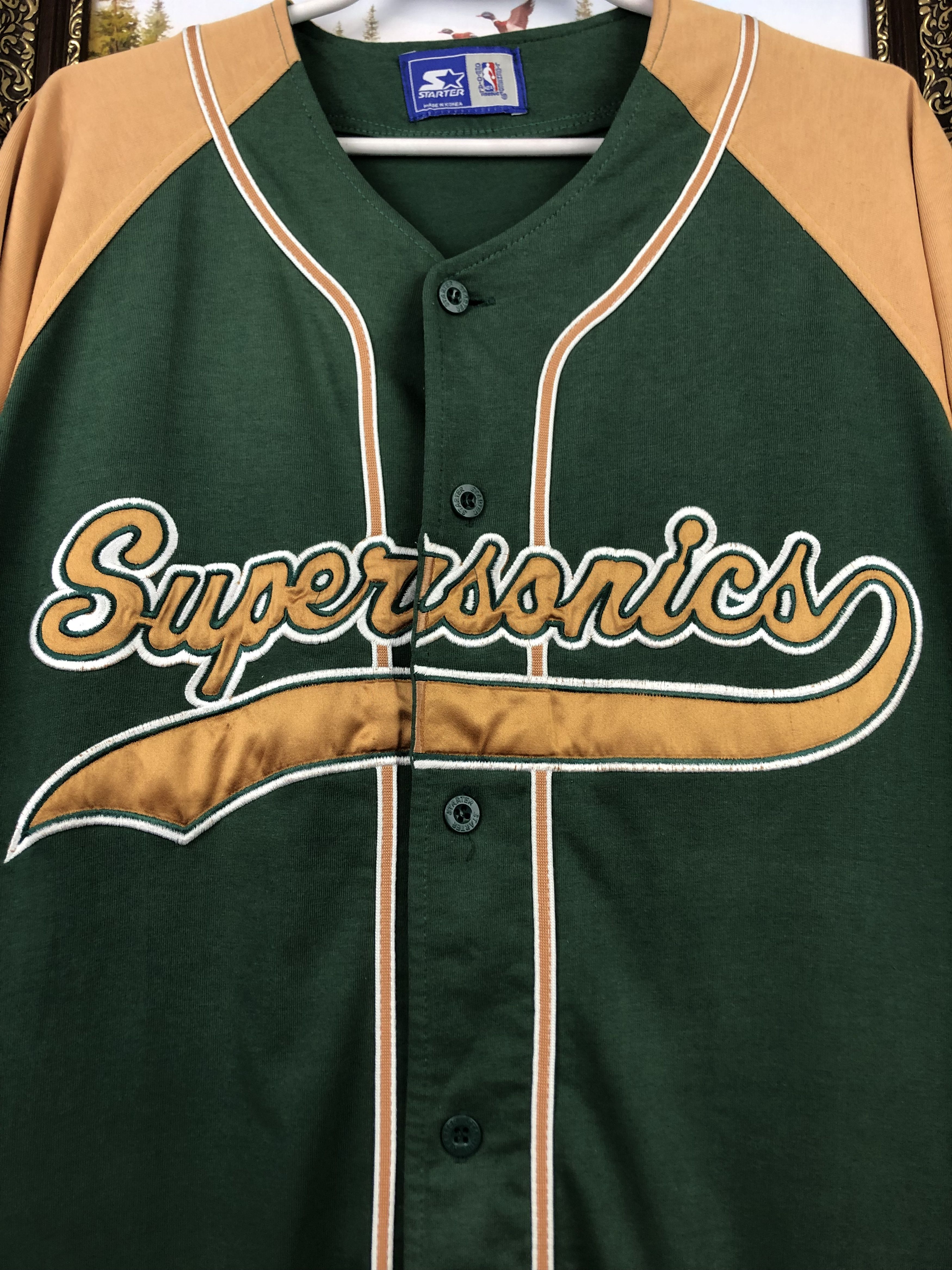 NBA Vintage Starter Seattle Supersonics Sonics Jersey Shirt NBA Size US M / EU 48-50 / 2 - 5 Thumbnail