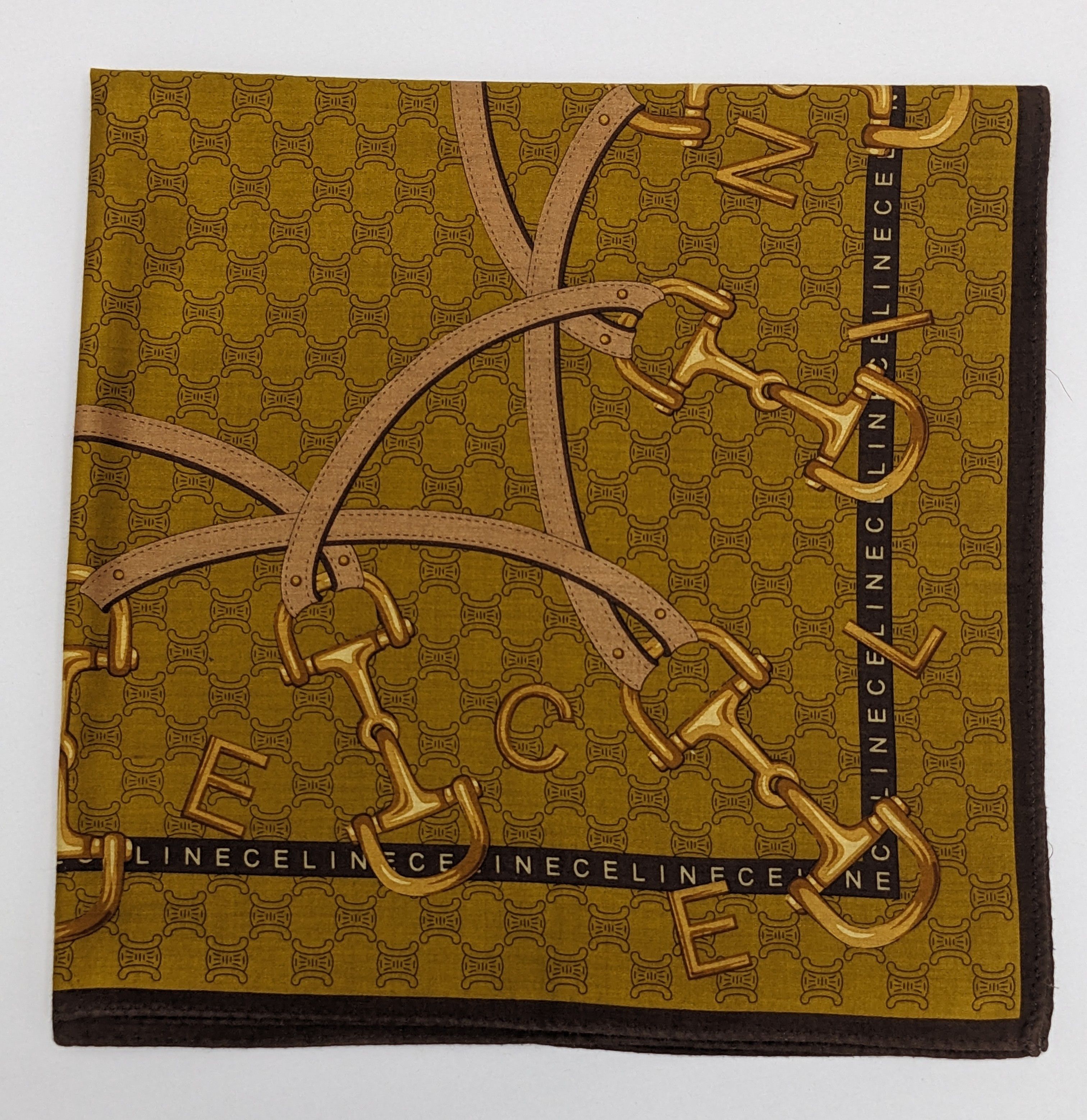 Celine VINTAGE CELINE MACADAM EQUESTRIAN HORSE SILK HANDKERCHIEF Size ONE SIZE - 1 Thumbnail