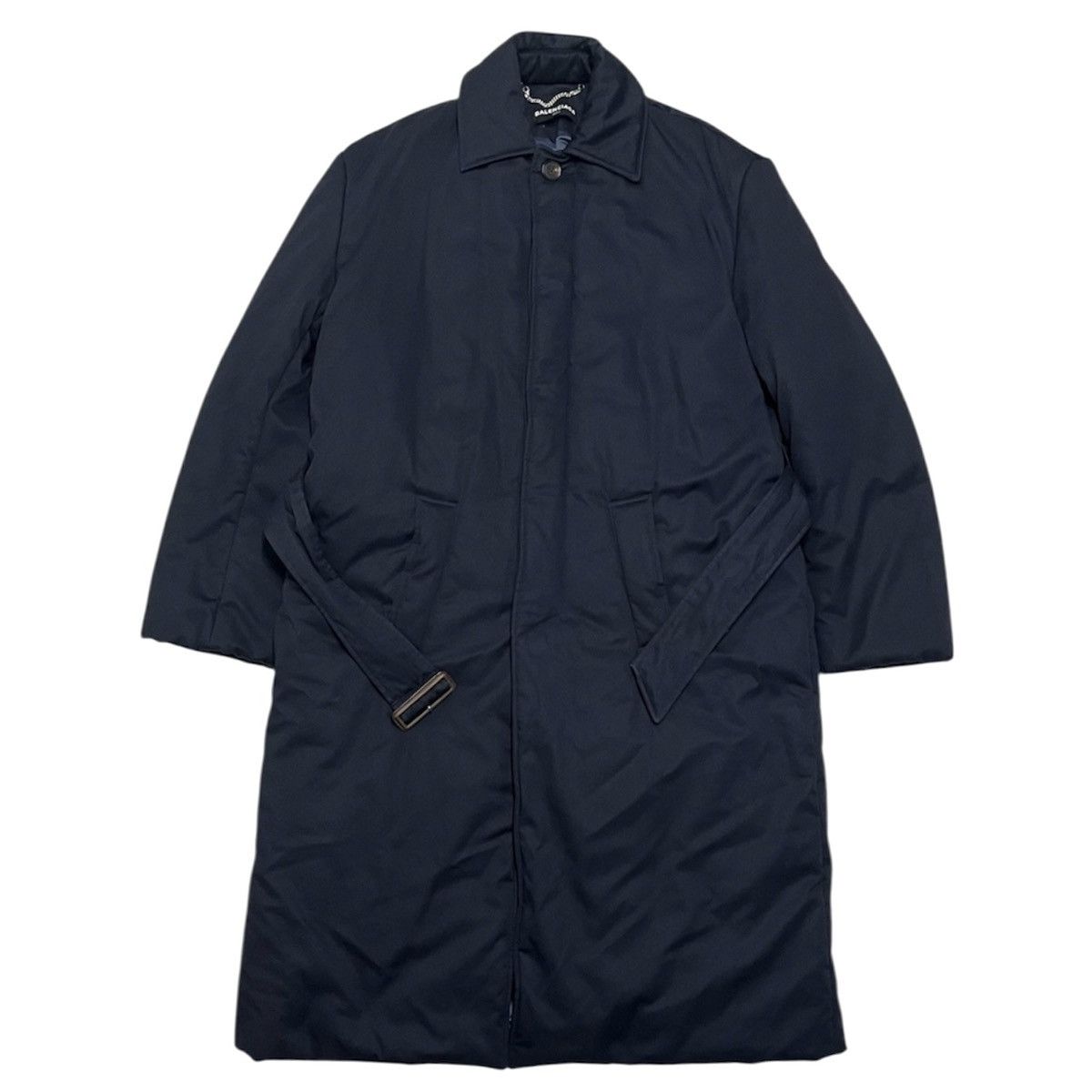 BALENCIAGA 17FW Oversized Padded Coat Navy Size 44