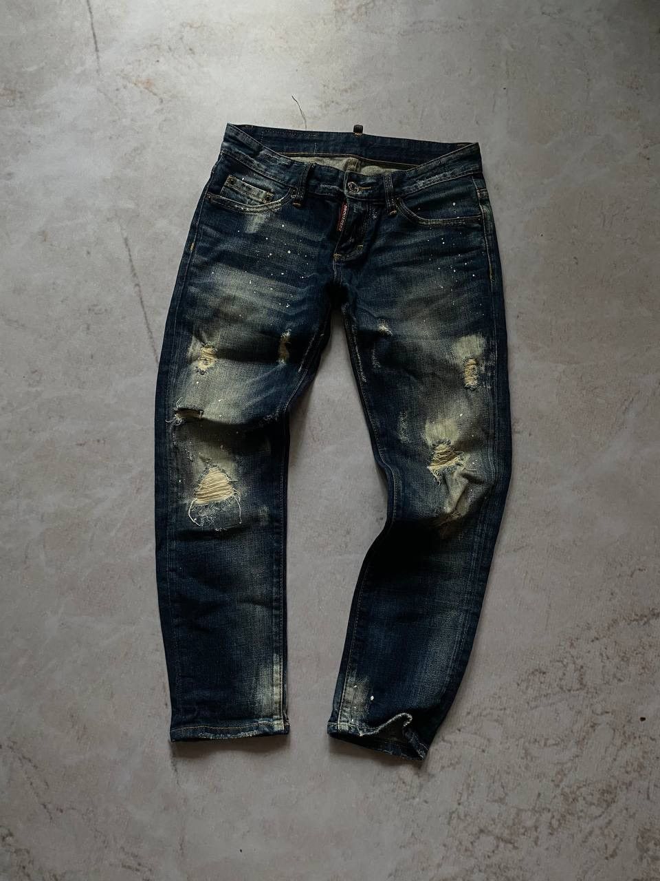 Dsquared2 × Vintage Vintage Dsquared2 Luxury Navy Faded Distressed Denim Pants Size 27" / US 4 / IT 40 - 1 Thumbnail